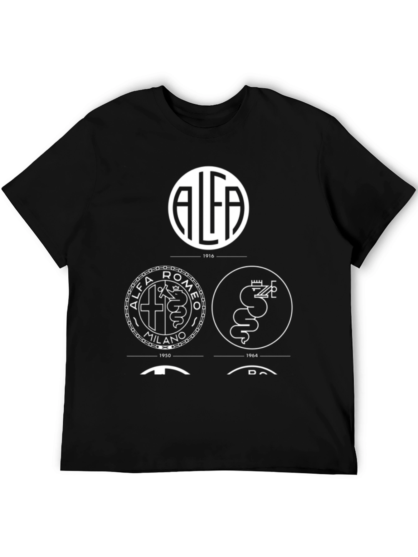 Alfa Romeo Logo Evolution Black T-Shirt
