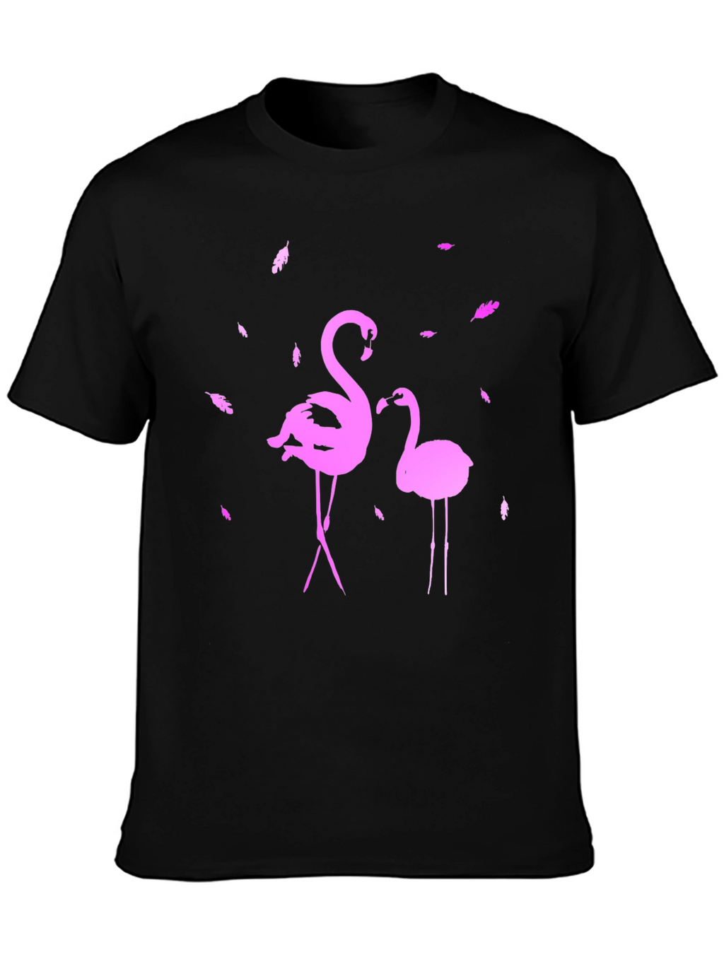 Flamingo Graphic Tee - Stylish Black T-Shirt