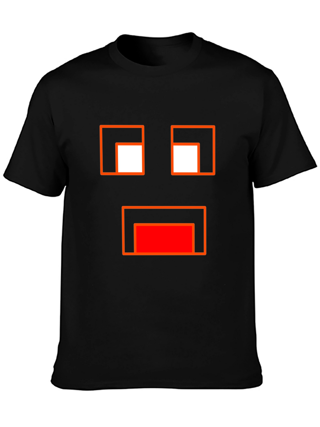 Minecraft Ghast Face Black T-Shirt