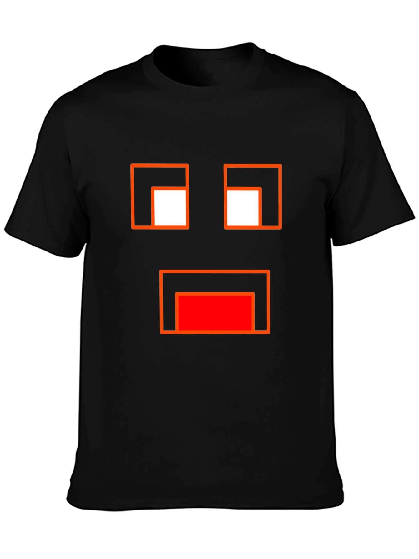 Minecraft Ghast Face Black T-Shirt