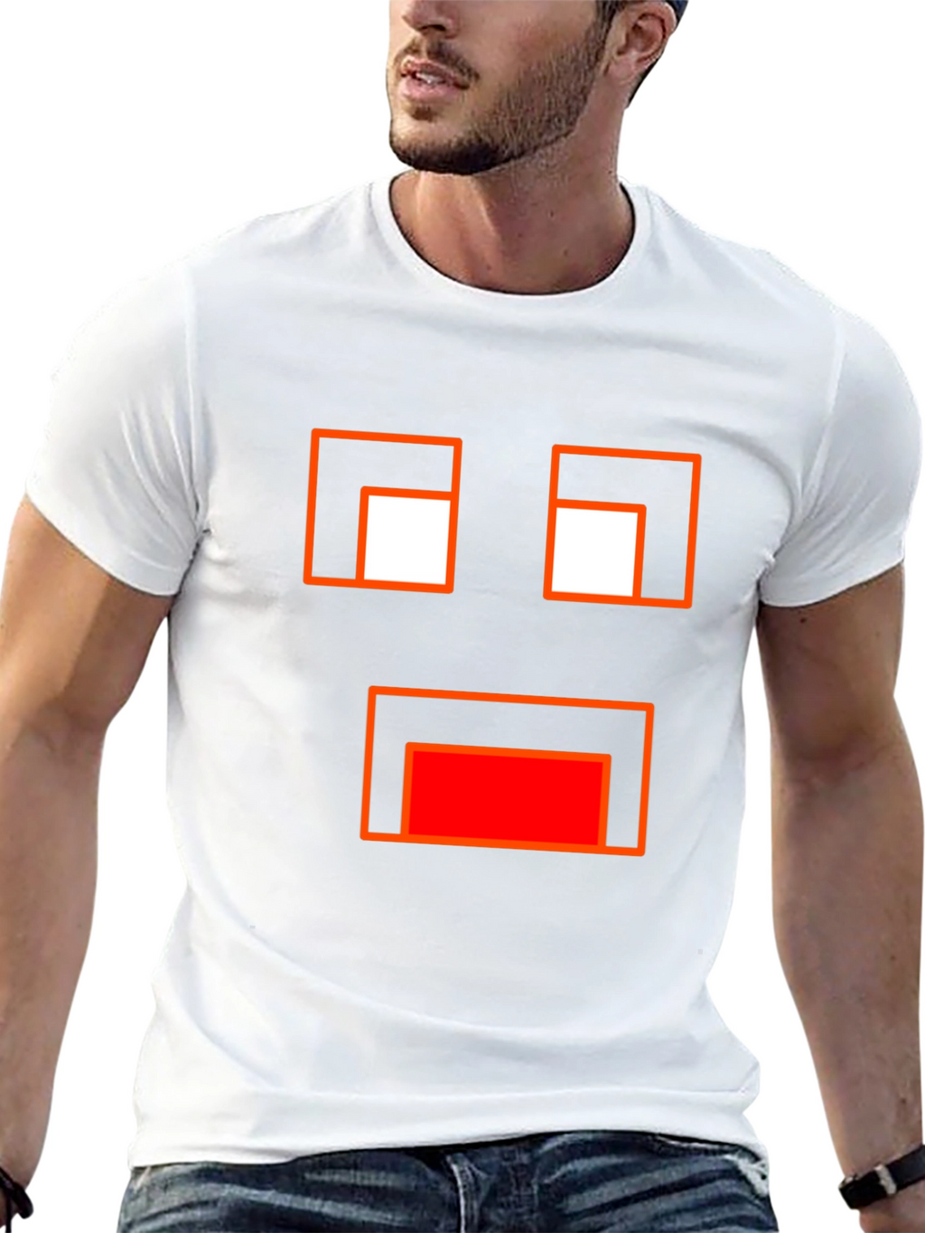 Minecraft Ghast Face Black T-Shirt