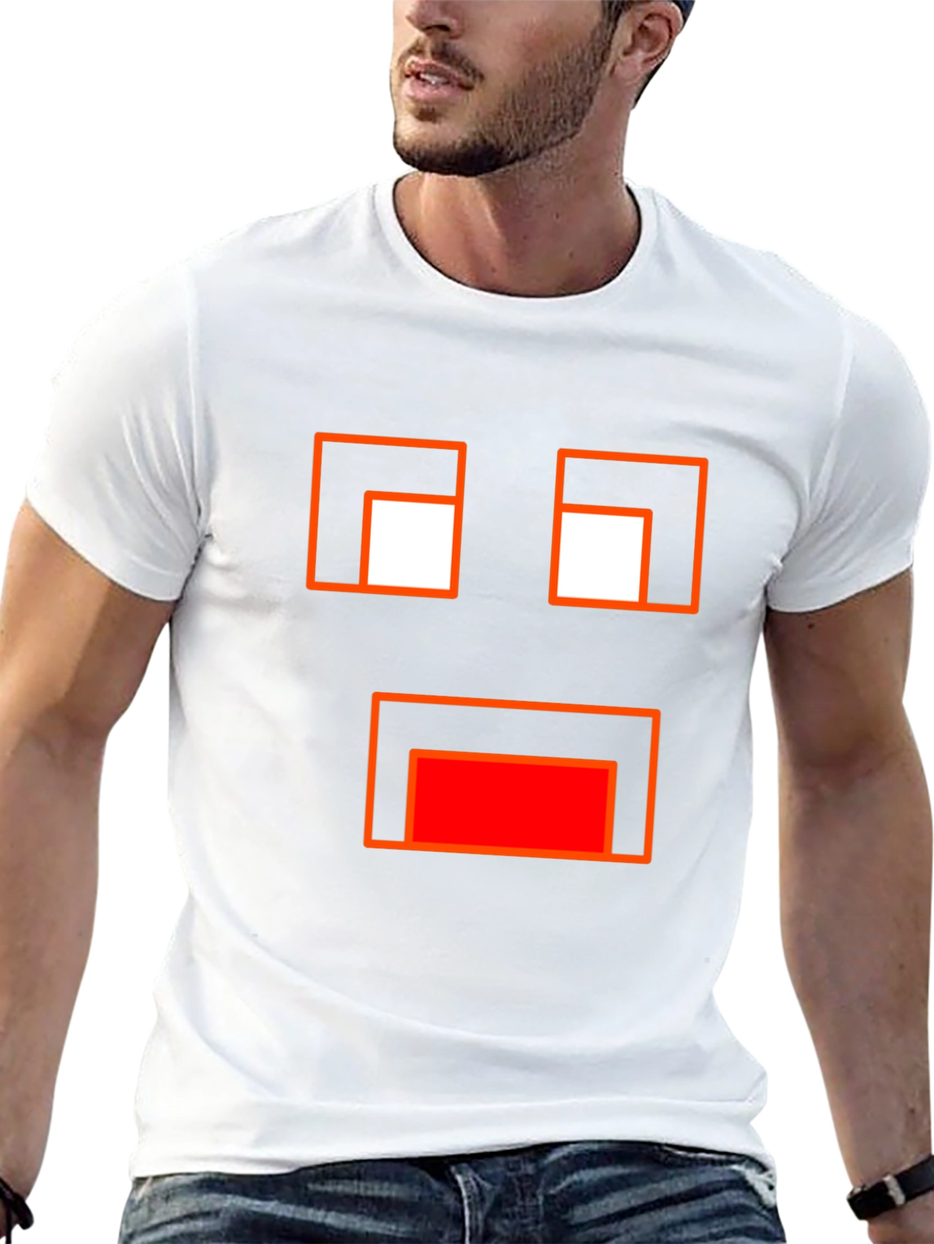 Minecraft Ghast Face Black T-Shirt