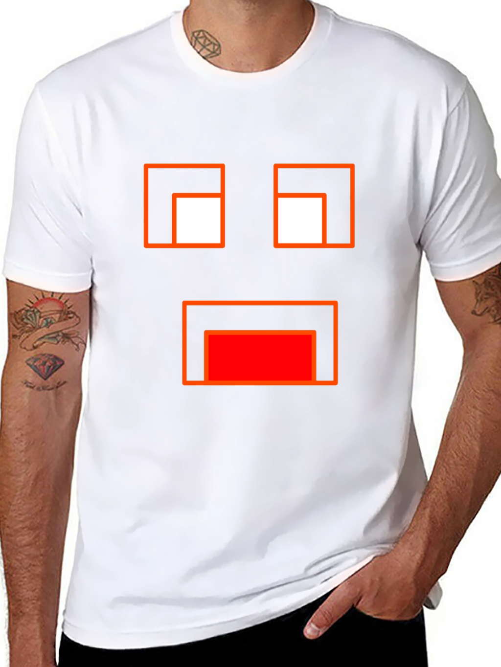 Minecraft Ghast Face Black T-Shirt