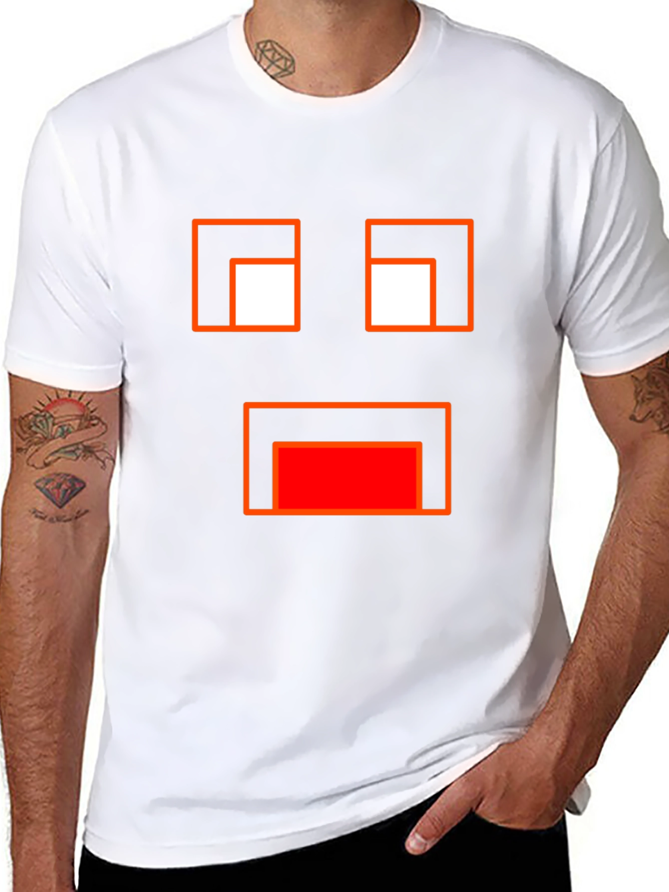 Minecraft Ghast Face Black T-Shirt