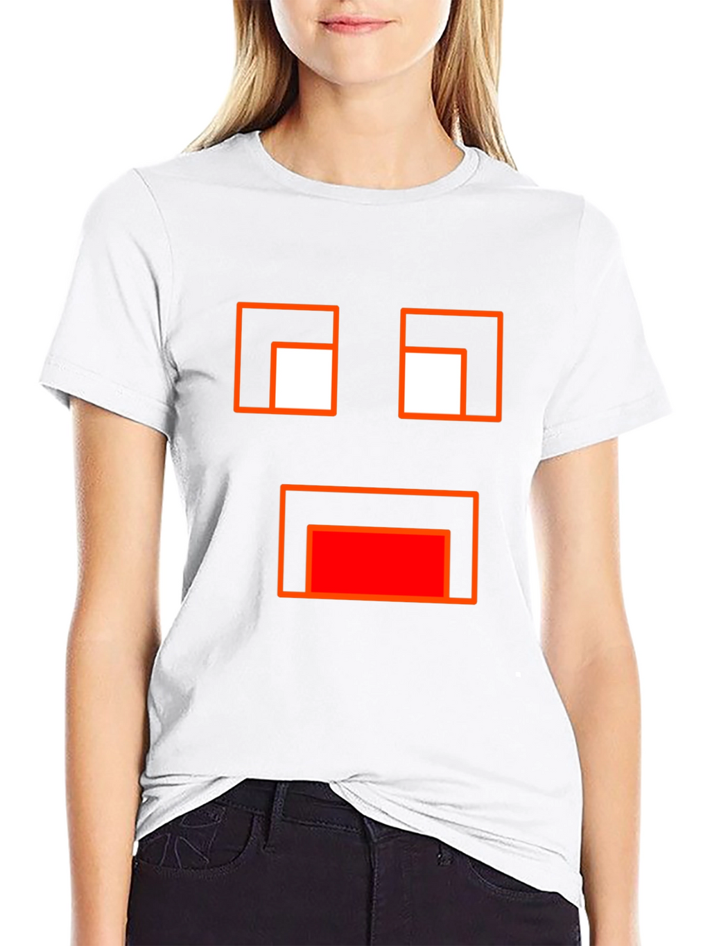 Minecraft Ghast Face Black T-Shirt