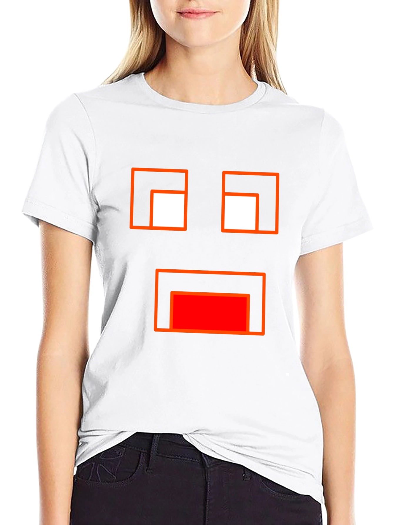 Minecraft Ghast Face Black T-Shirt