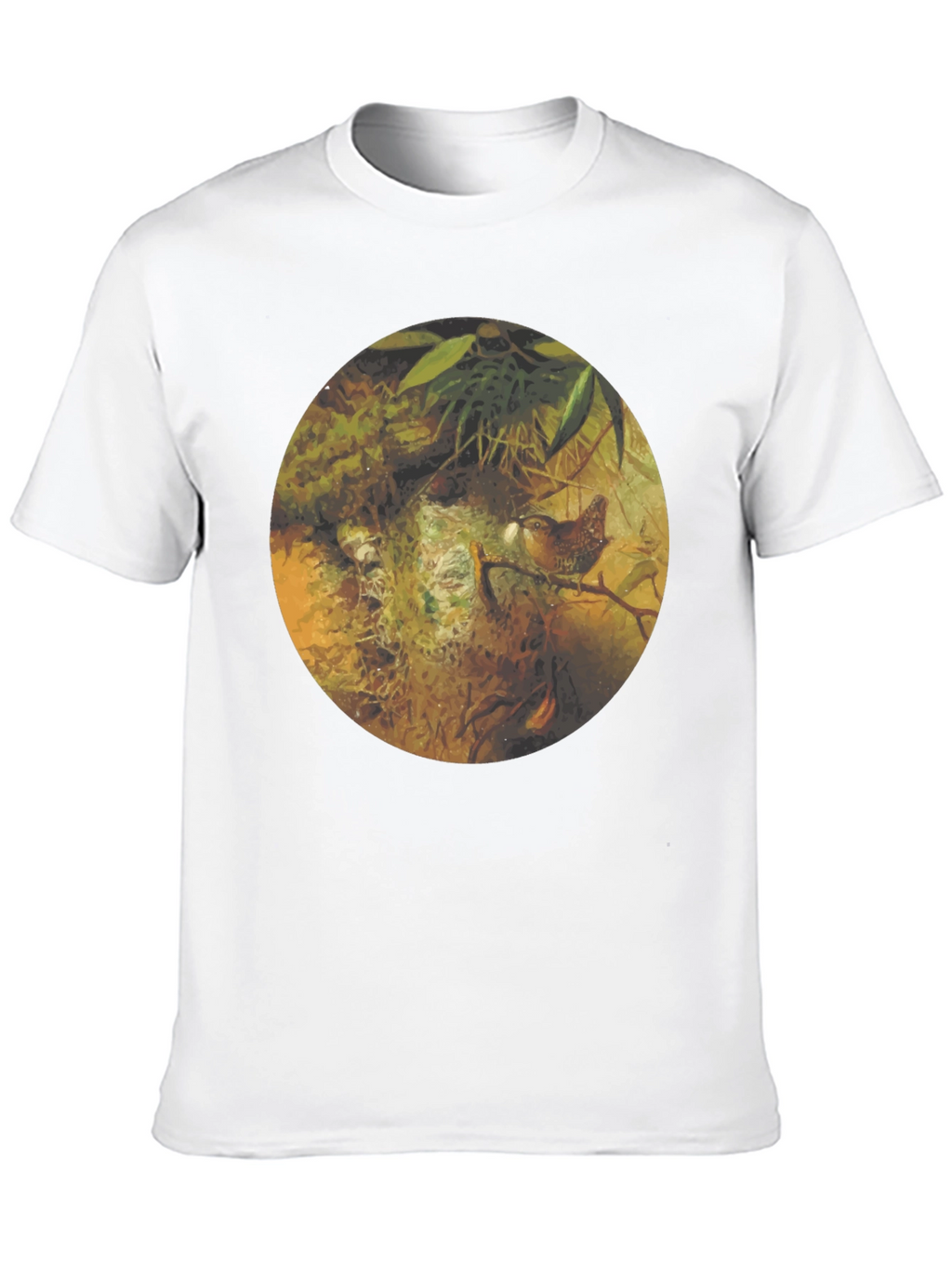 Nature Inspired Graphic Tee - Bird Nest Design