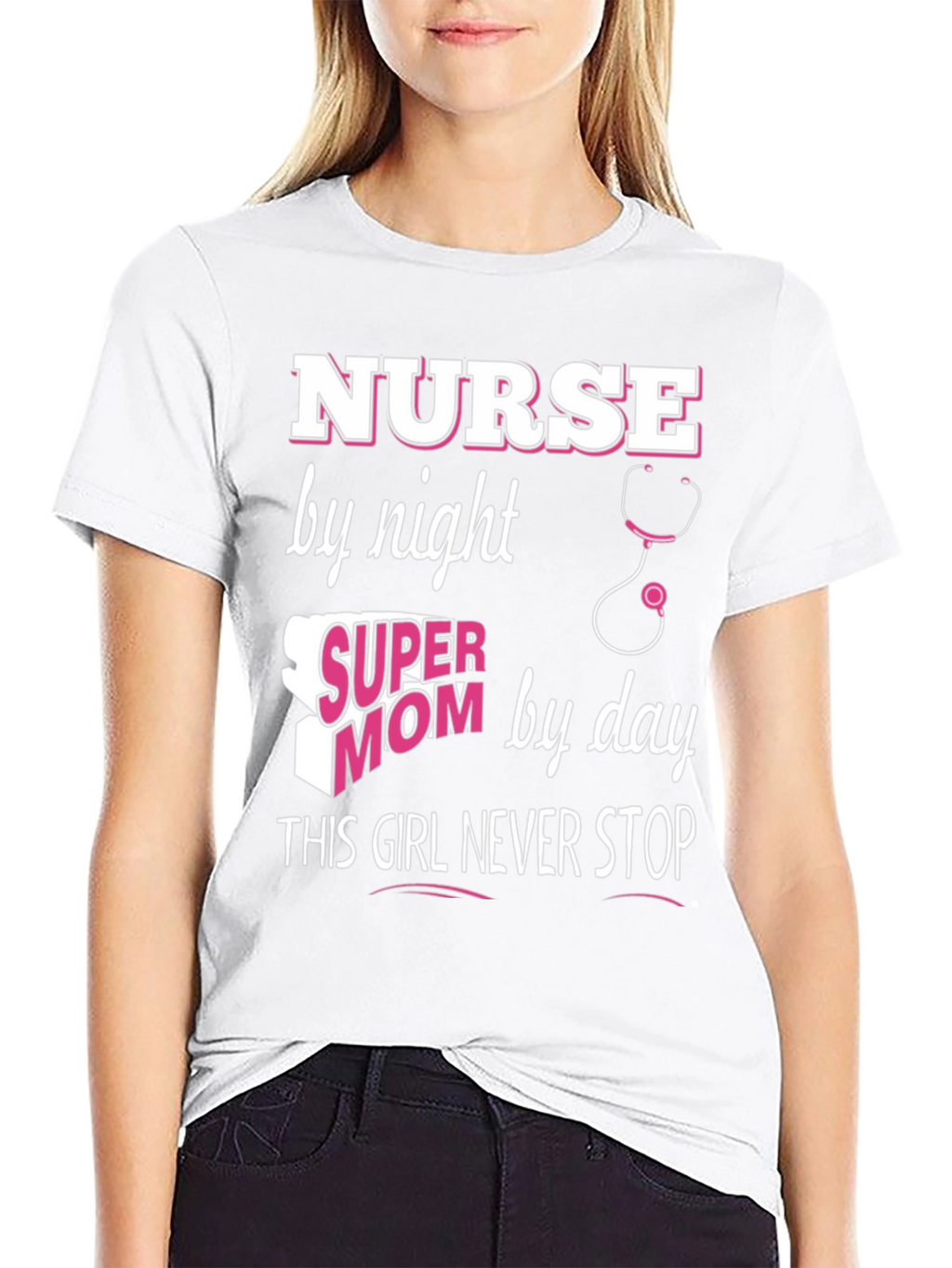Nurse by Night Super Mom by Day T-Shirt