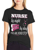 Nurse by Night Super Mom by Day T-Shirt