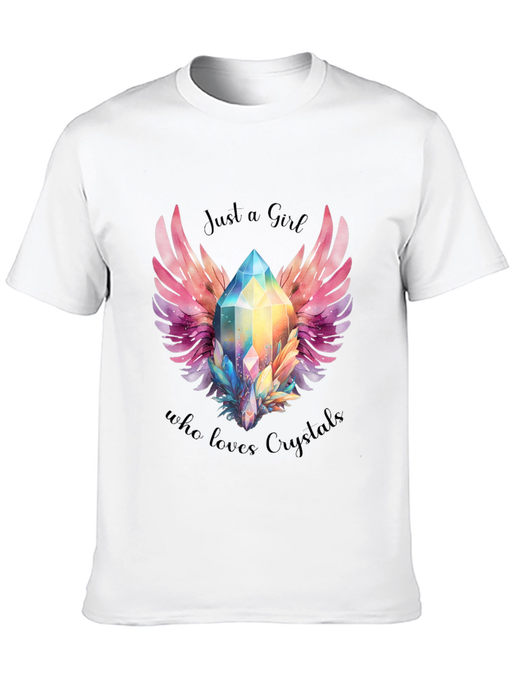 Just a Girl Who Loves Crystals Graphic Tee