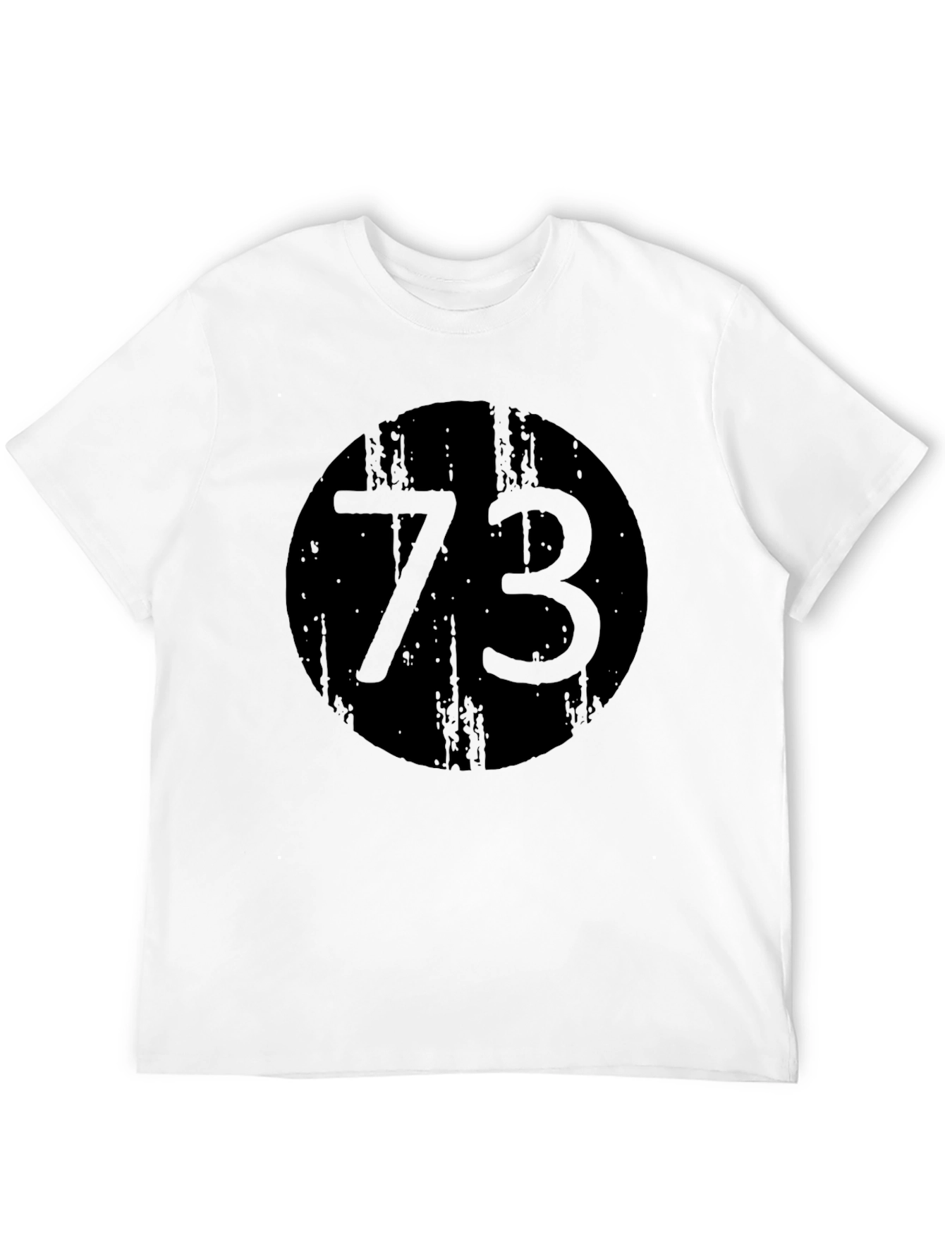Black 73 Graphic Print Crewneck T-Shirt