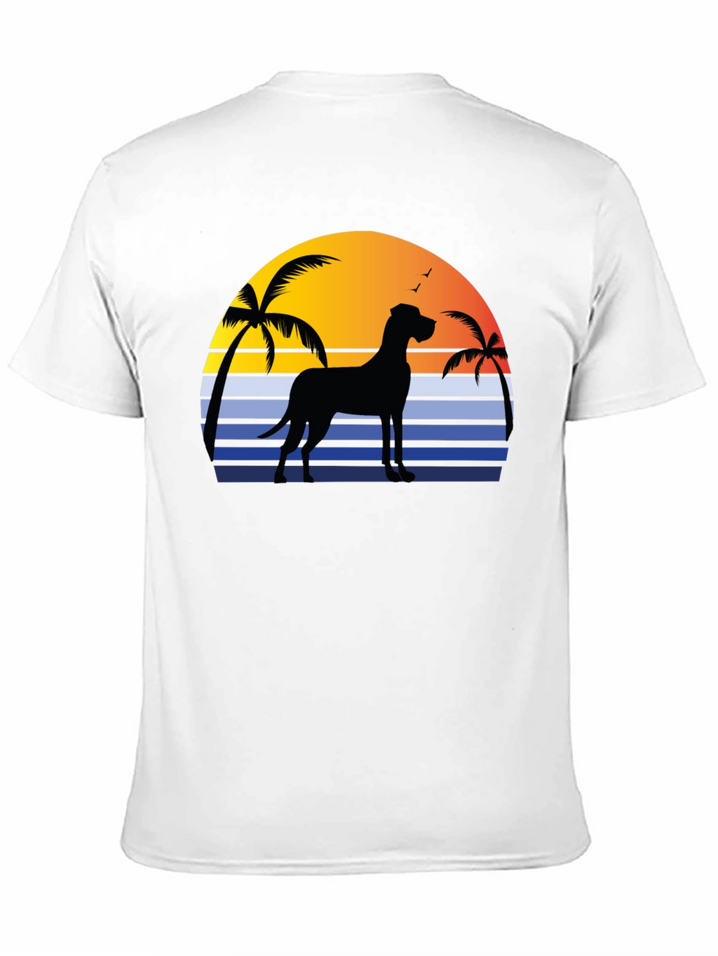 Great Dane Sunset T-Shirt - Beach Dog Tee