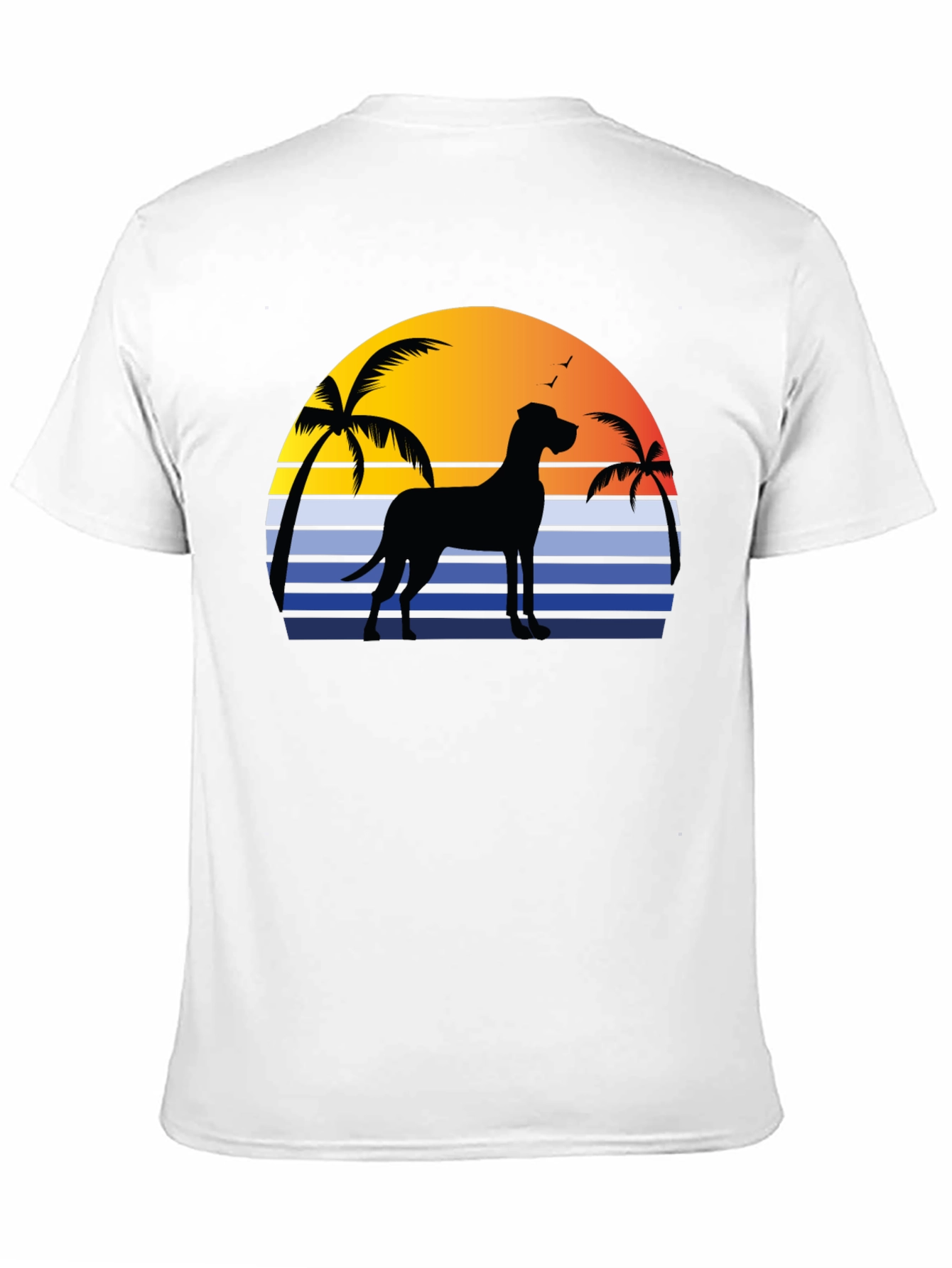 Great Dane Sunset T-Shirt - Beach Dog Tee