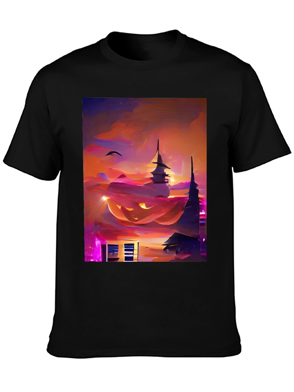 Halloween Cityscape Graphic Tee
