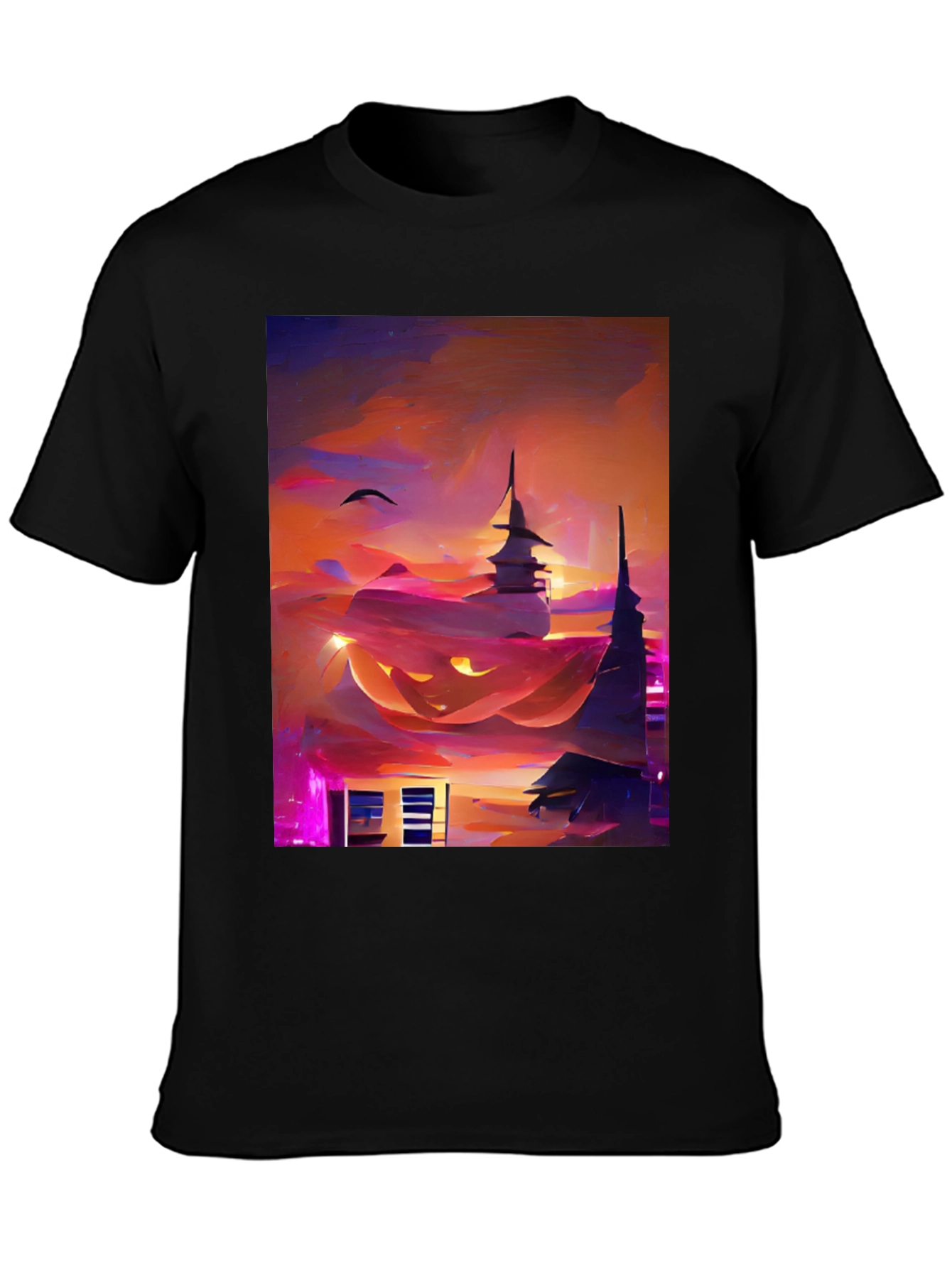 Halloween Cityscape Graphic Tee