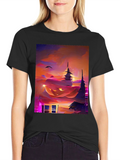 Halloween Cityscape Graphic Tee