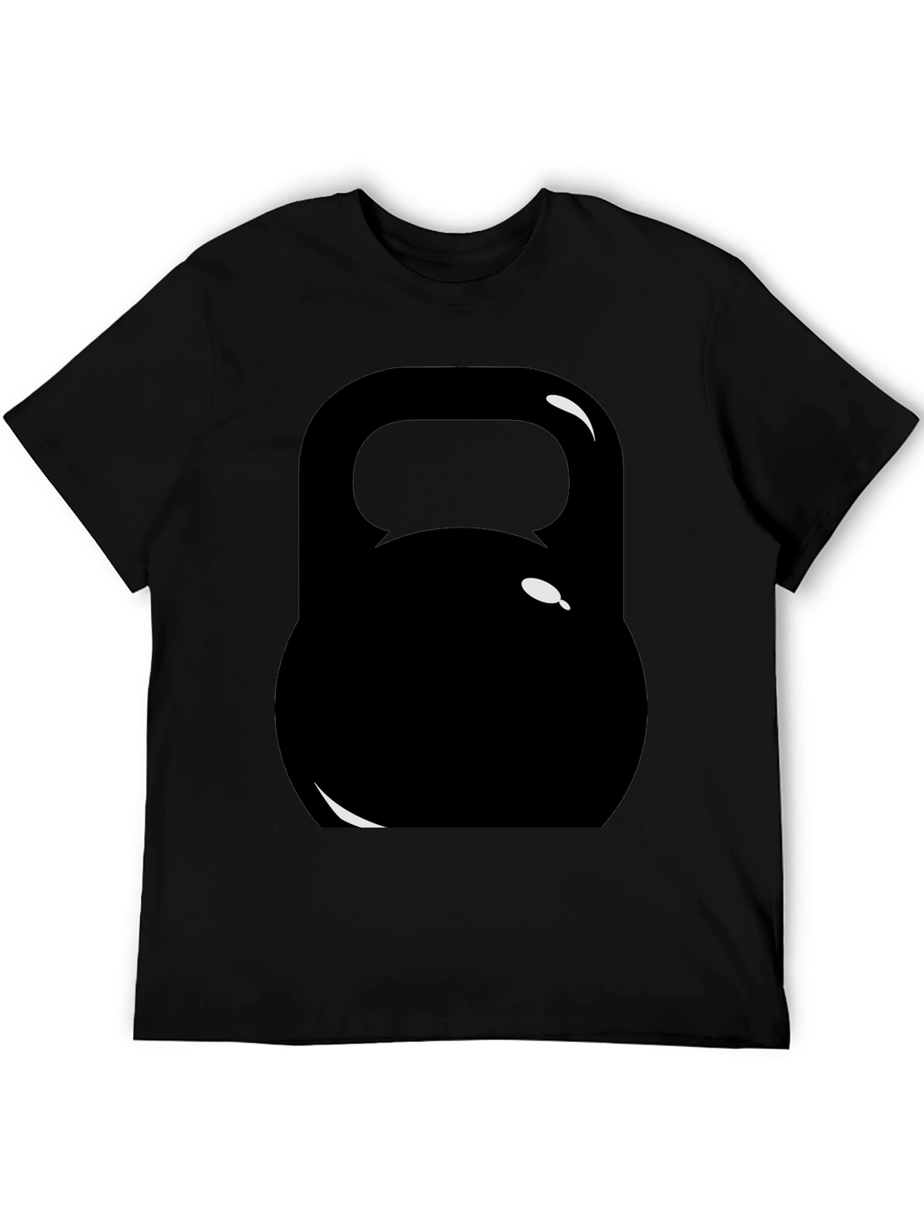 Black Kettlebell Graphic Tee - Workout Ready!