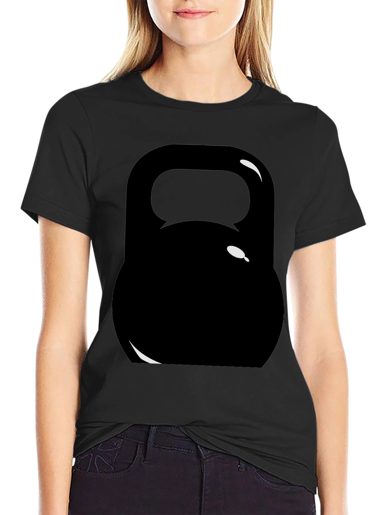 Black Kettlebell Graphic Tee - Workout Ready!
