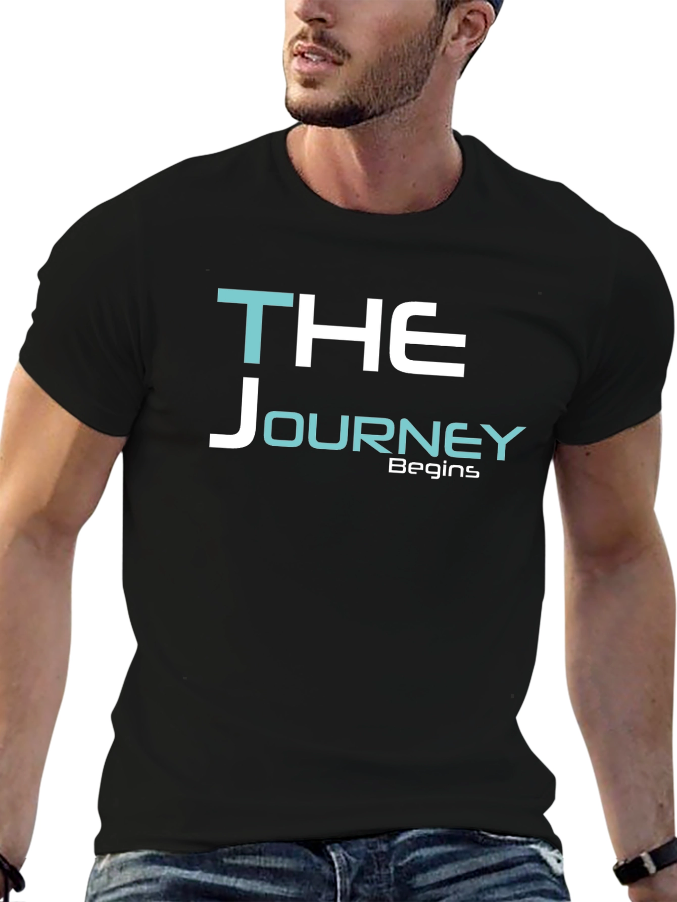 The Journey Begins Graphic Tee - Black