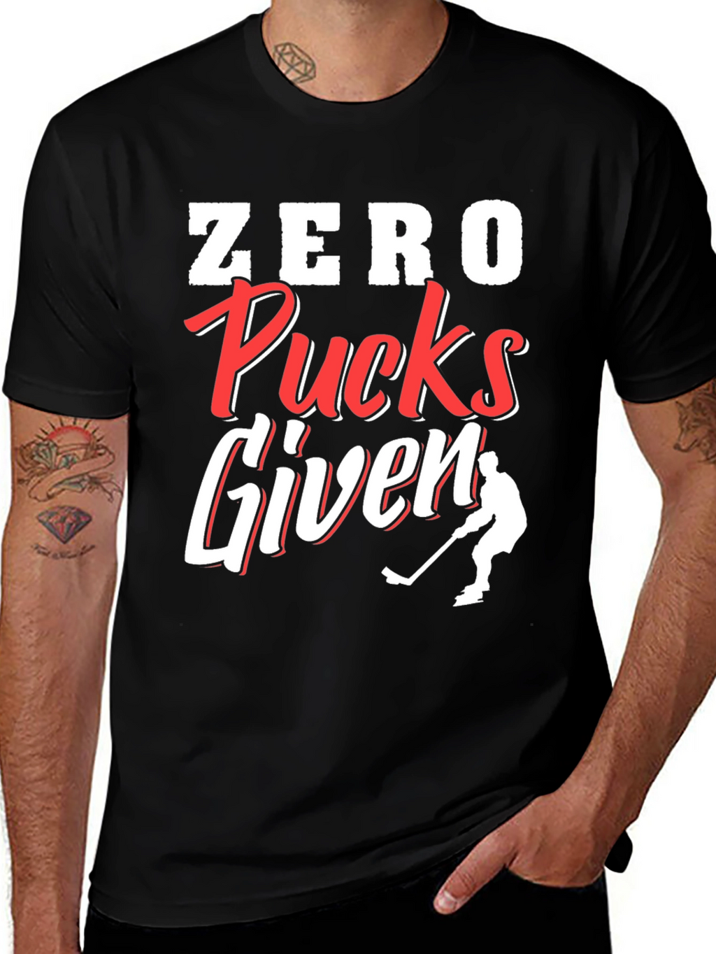 Zero Pucks Given Hockey T-Shirt