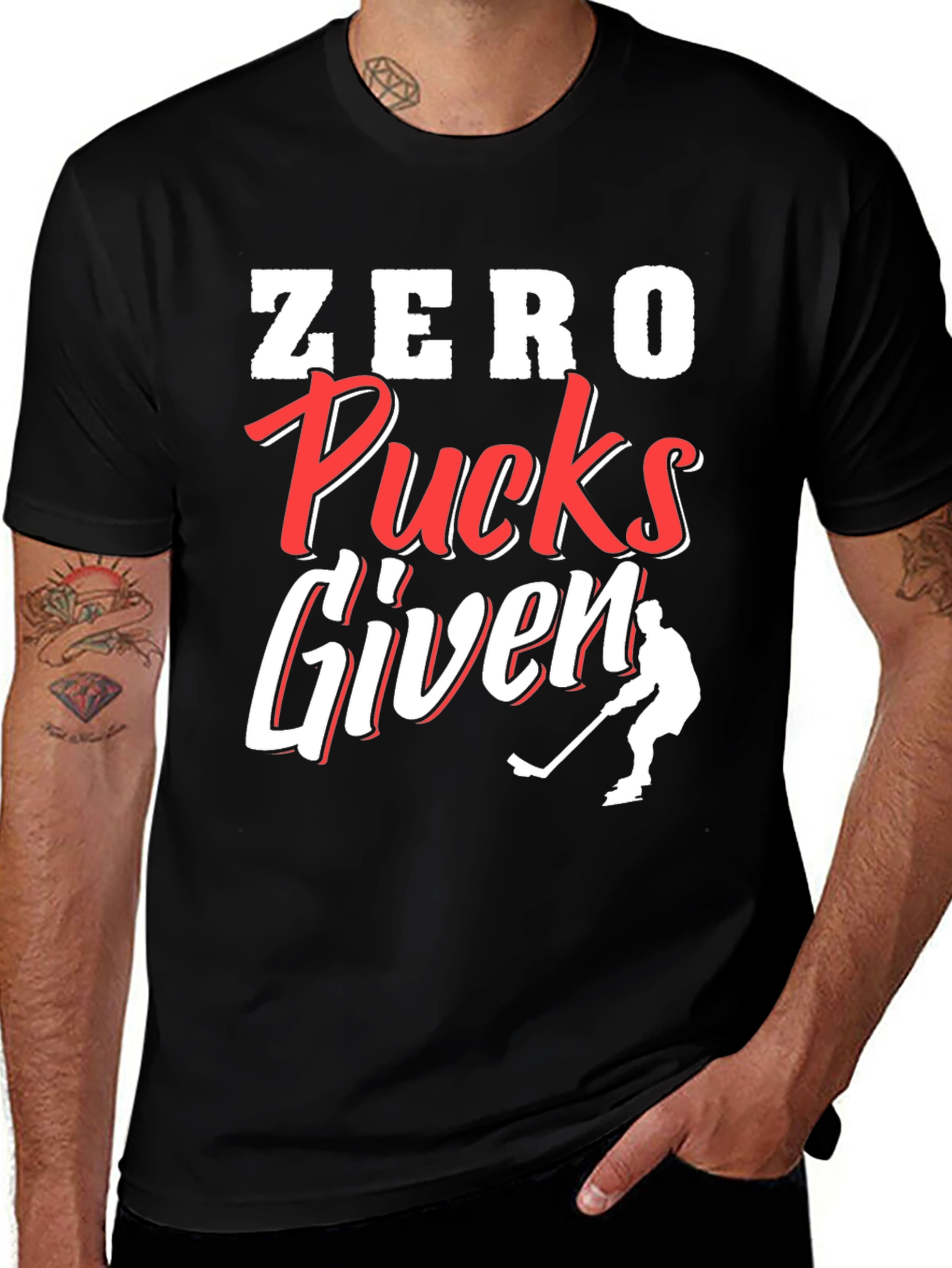 Zero Pucks Given Hockey T-Shirt