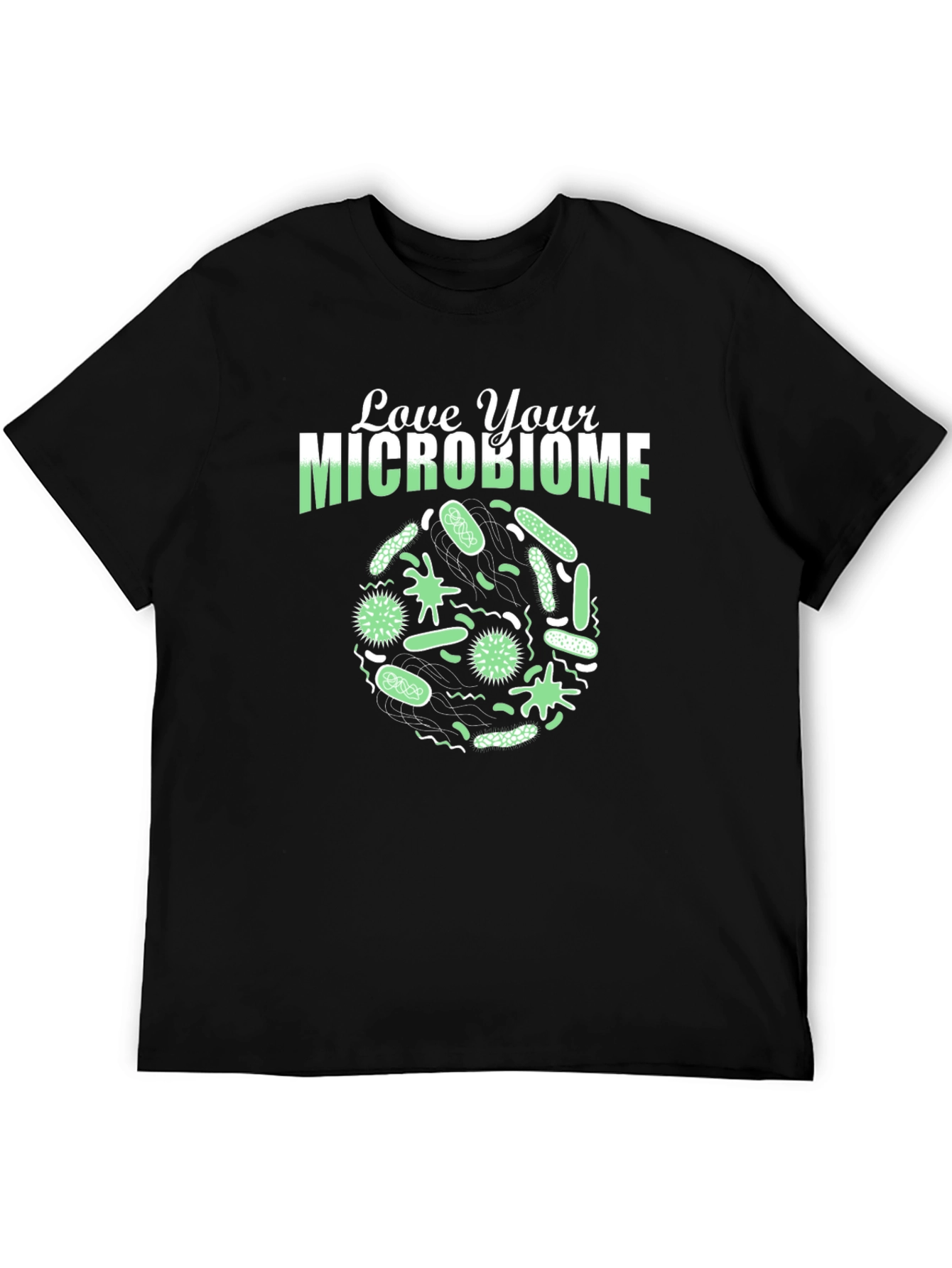 Love Your Microbiome T-Shirt - Black Cotton