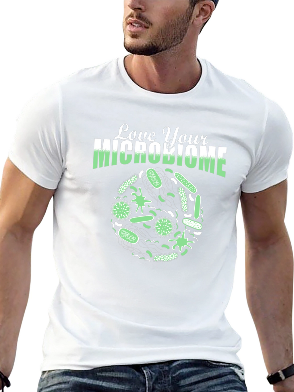 Love Your Microbiome T-Shirt - Black Cotton