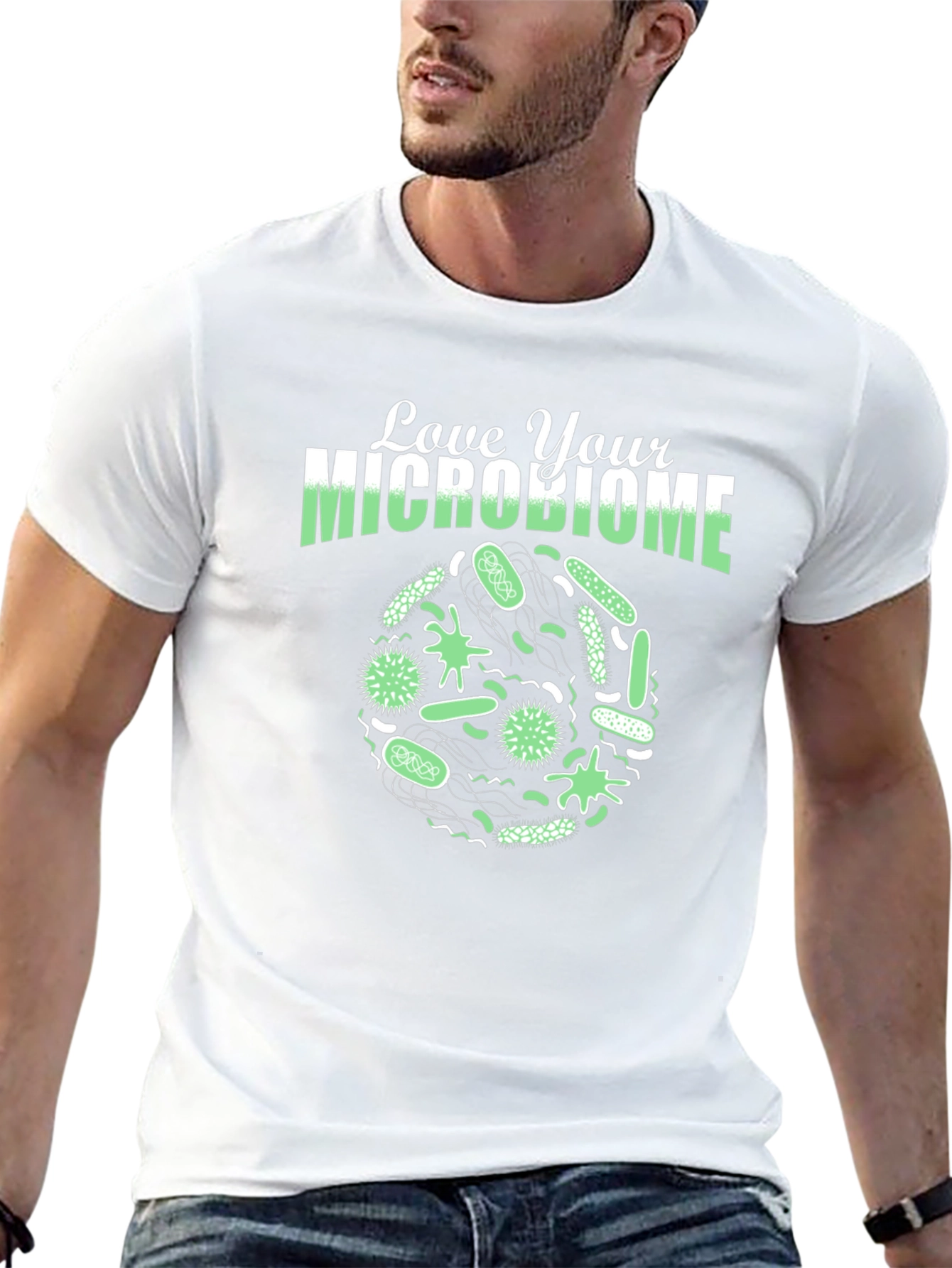 Love Your Microbiome T-Shirt - Black Cotton