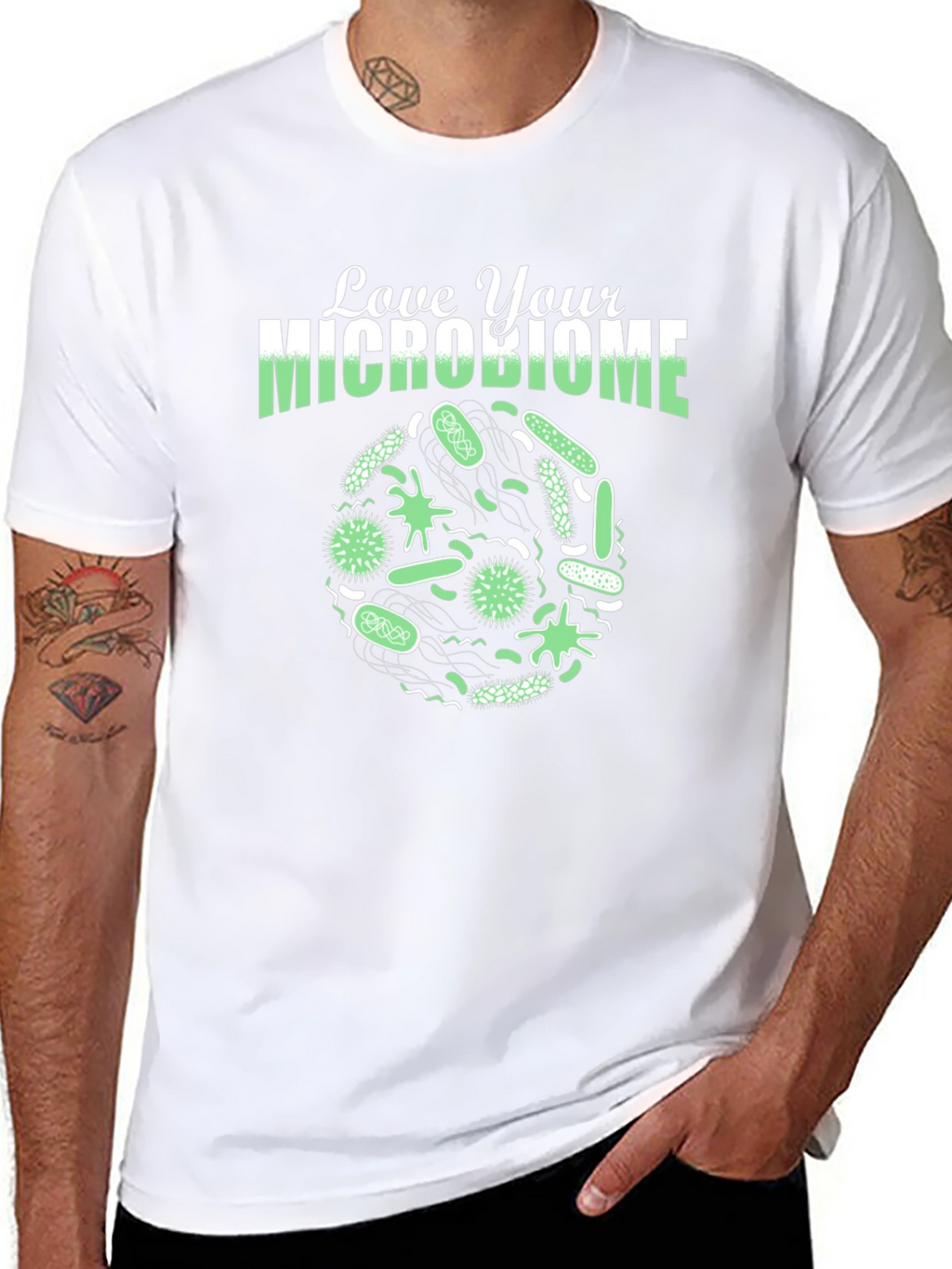Love Your Microbiome T-Shirt - Black Cotton