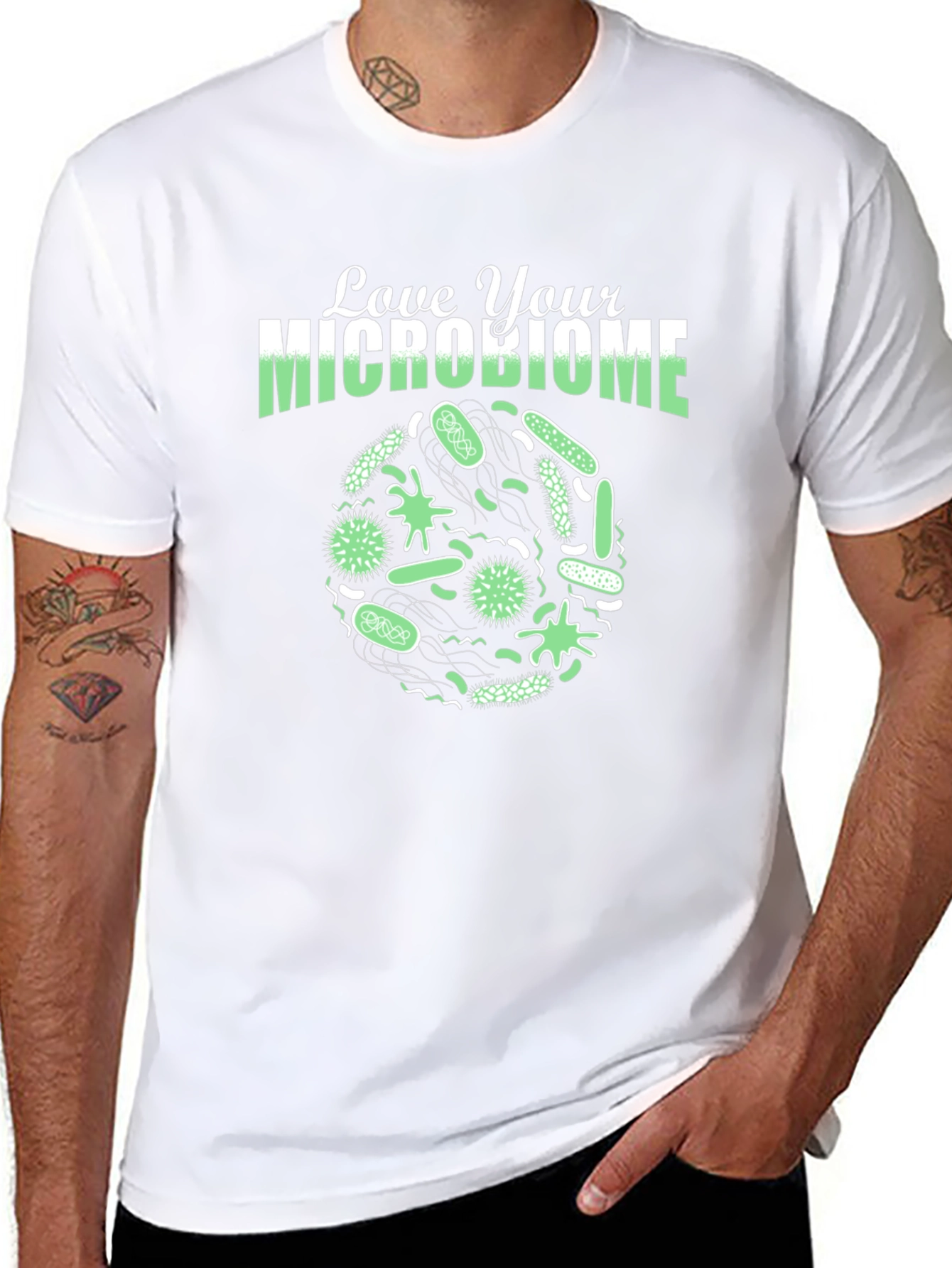 Love Your Microbiome T-Shirt - Black Cotton