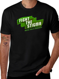 Fight the Stigma Mental Health Awareness Black T-Shirt