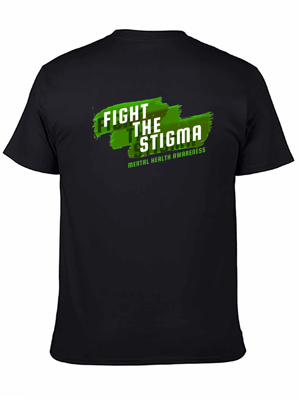 Fight the Stigma Mental Health Awareness Black T-Shirt