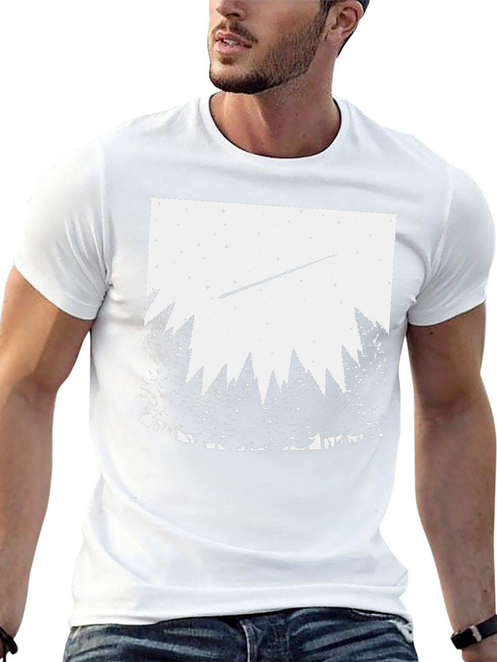 Starry Night Forest Graphic Tee