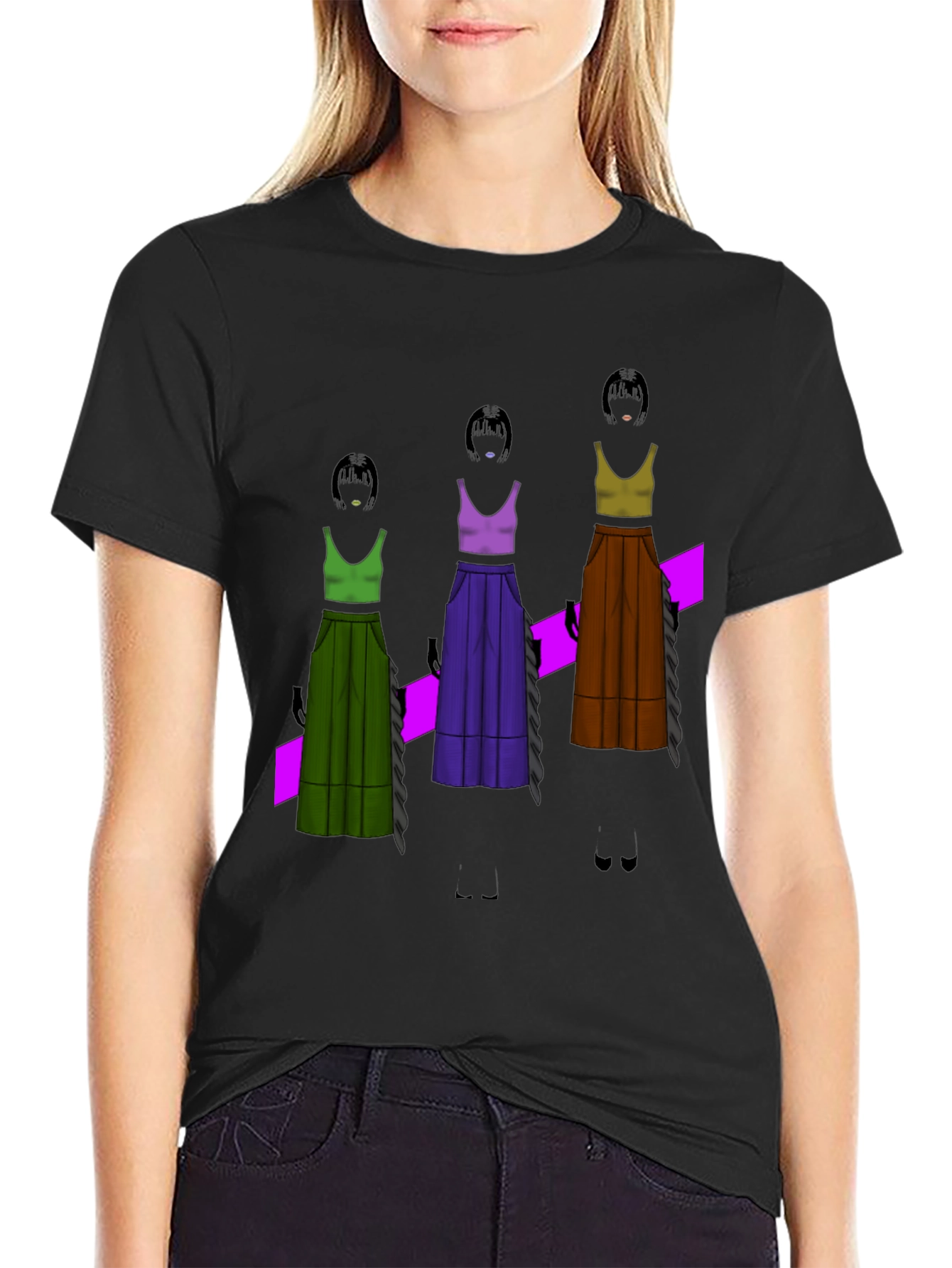 Unique Graphic T-Shirt - Fashion Illustration