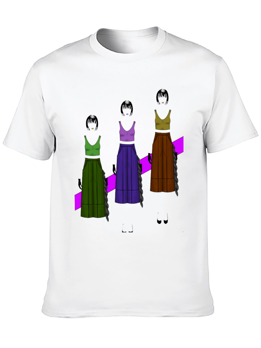 Unique Graphic T-Shirt - Fashion Illustration