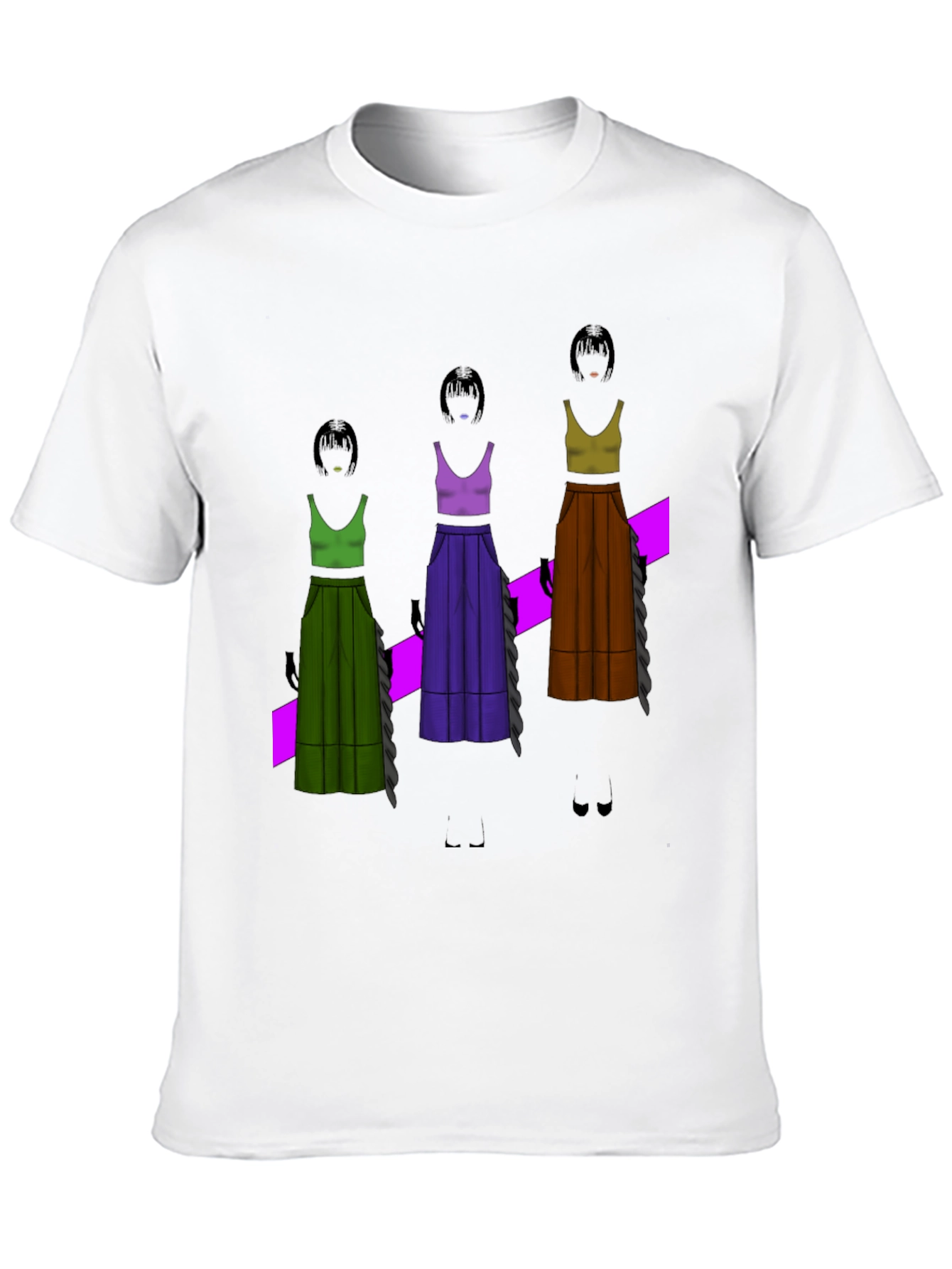 Unique Graphic T-Shirt - Fashion Illustration