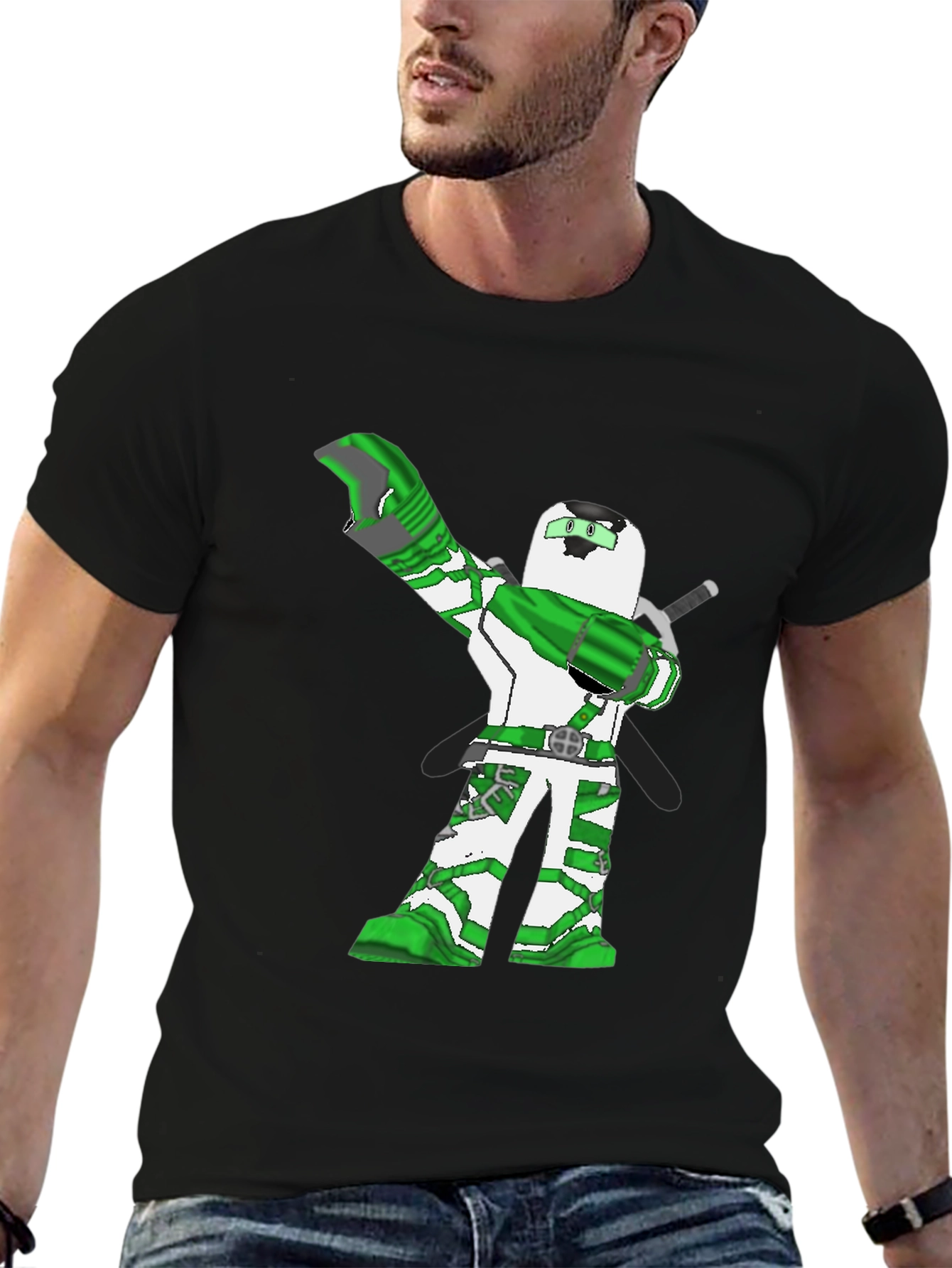 Green Ninja Dab T-Shirt - Unique Graphic Tee