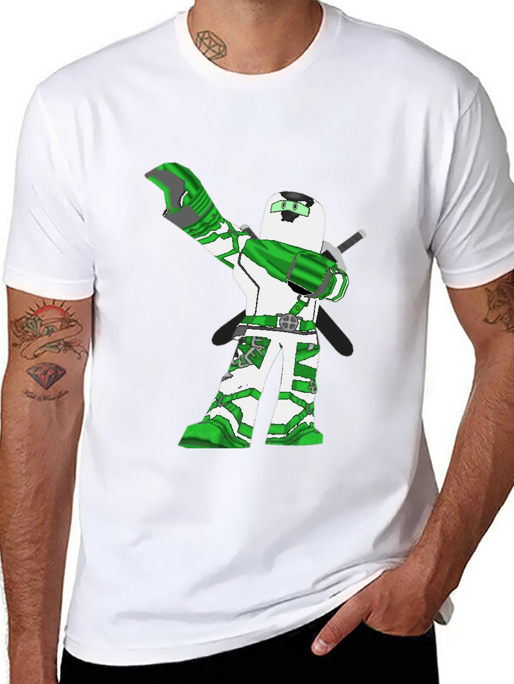 Green Ninja Dab T-Shirt - Unique Graphic Tee