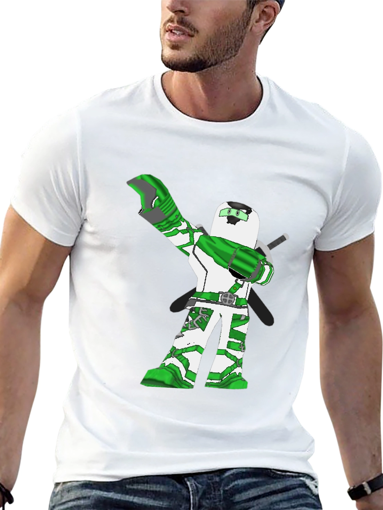 Green Ninja Dab T-Shirt - Unique Graphic Tee