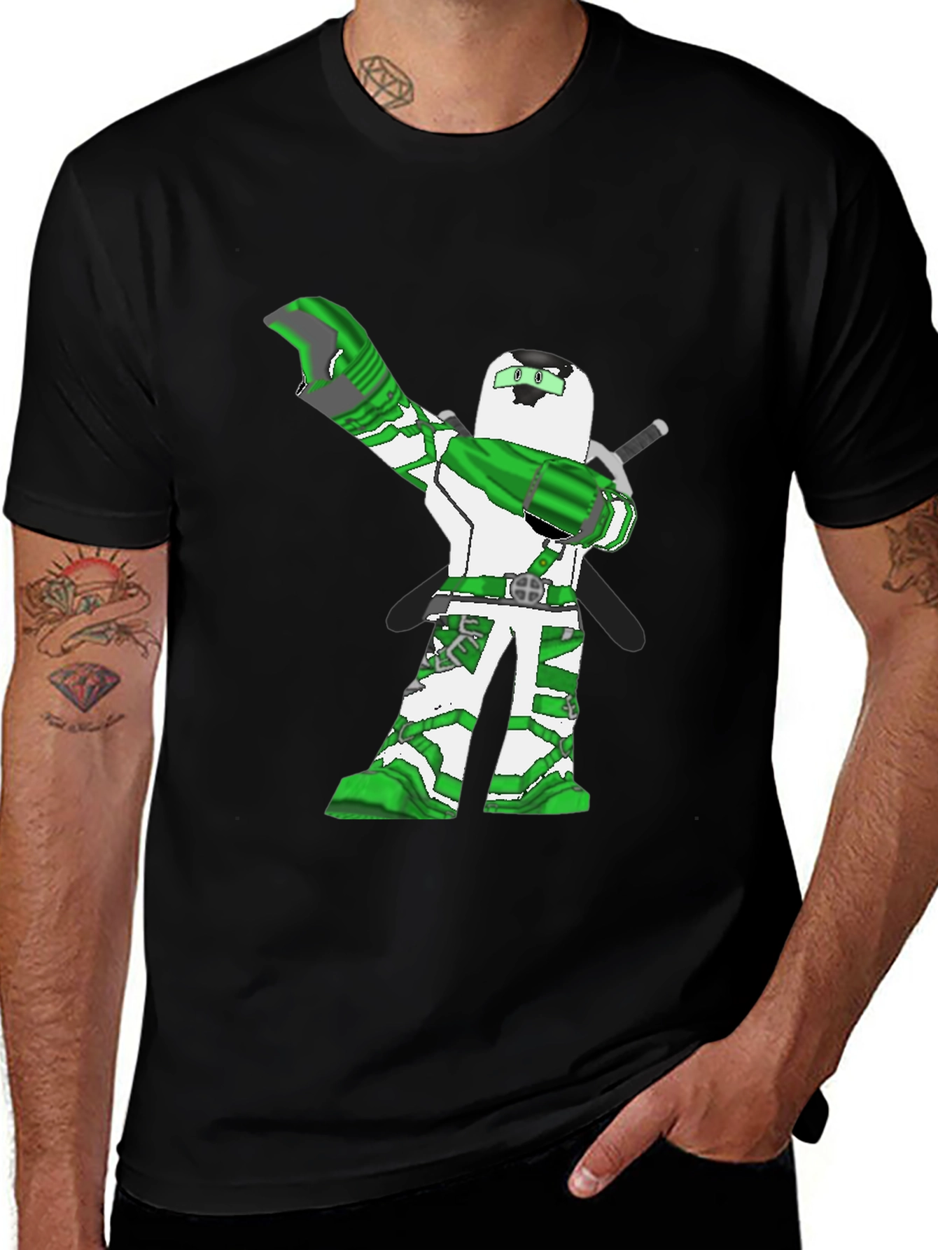 Green Ninja Dab T-Shirt - Unique Graphic Tee