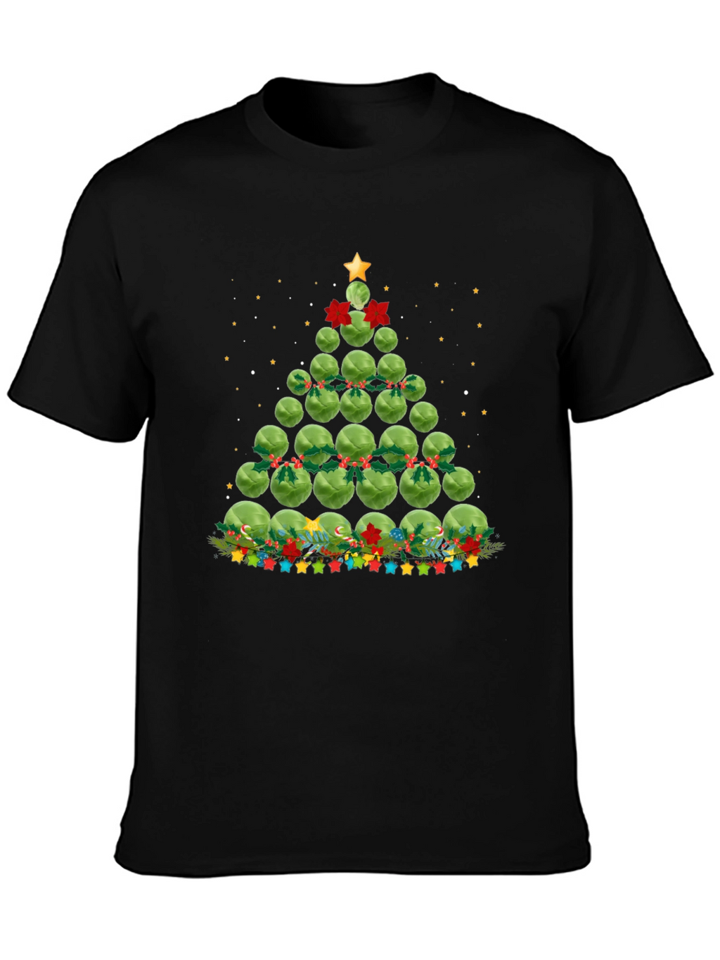 Brussels Sprouts Christmas Tree Holiday T-Shirt