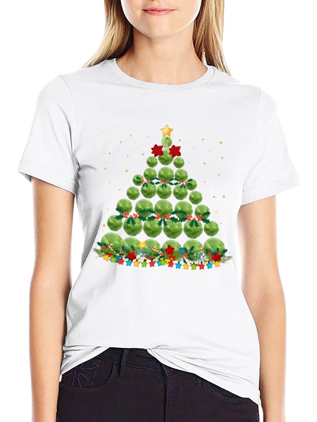 Brussels Sprouts Christmas Tree Holiday T-Shirt