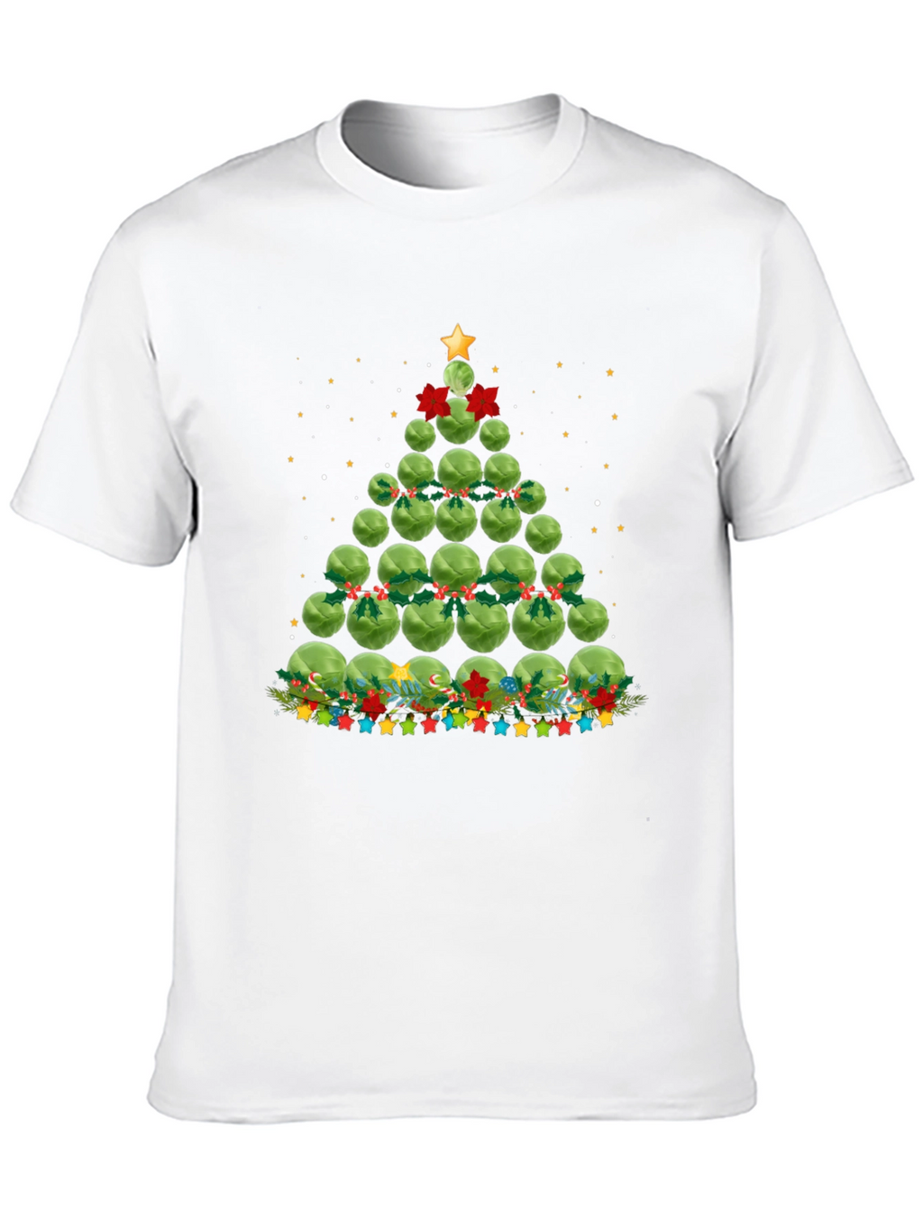Brussels Sprouts Christmas Tree Holiday T-Shirt