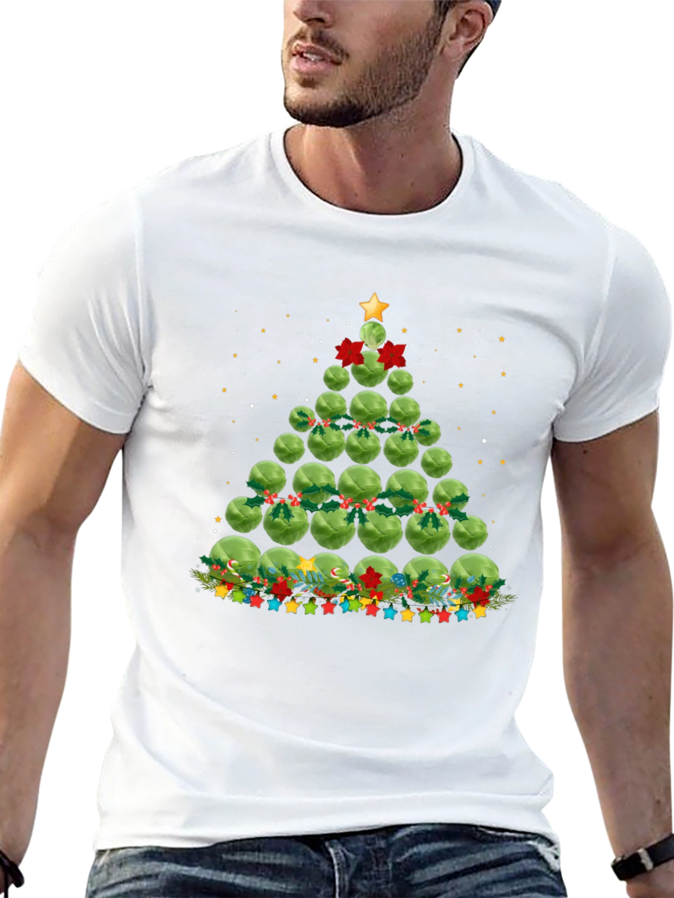 Brussels Sprouts Christmas Tree Holiday T-Shirt