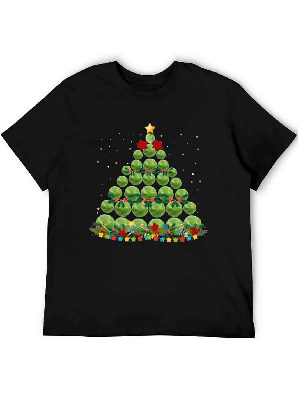 Brussels Sprouts Christmas Tree Holiday T-Shirt