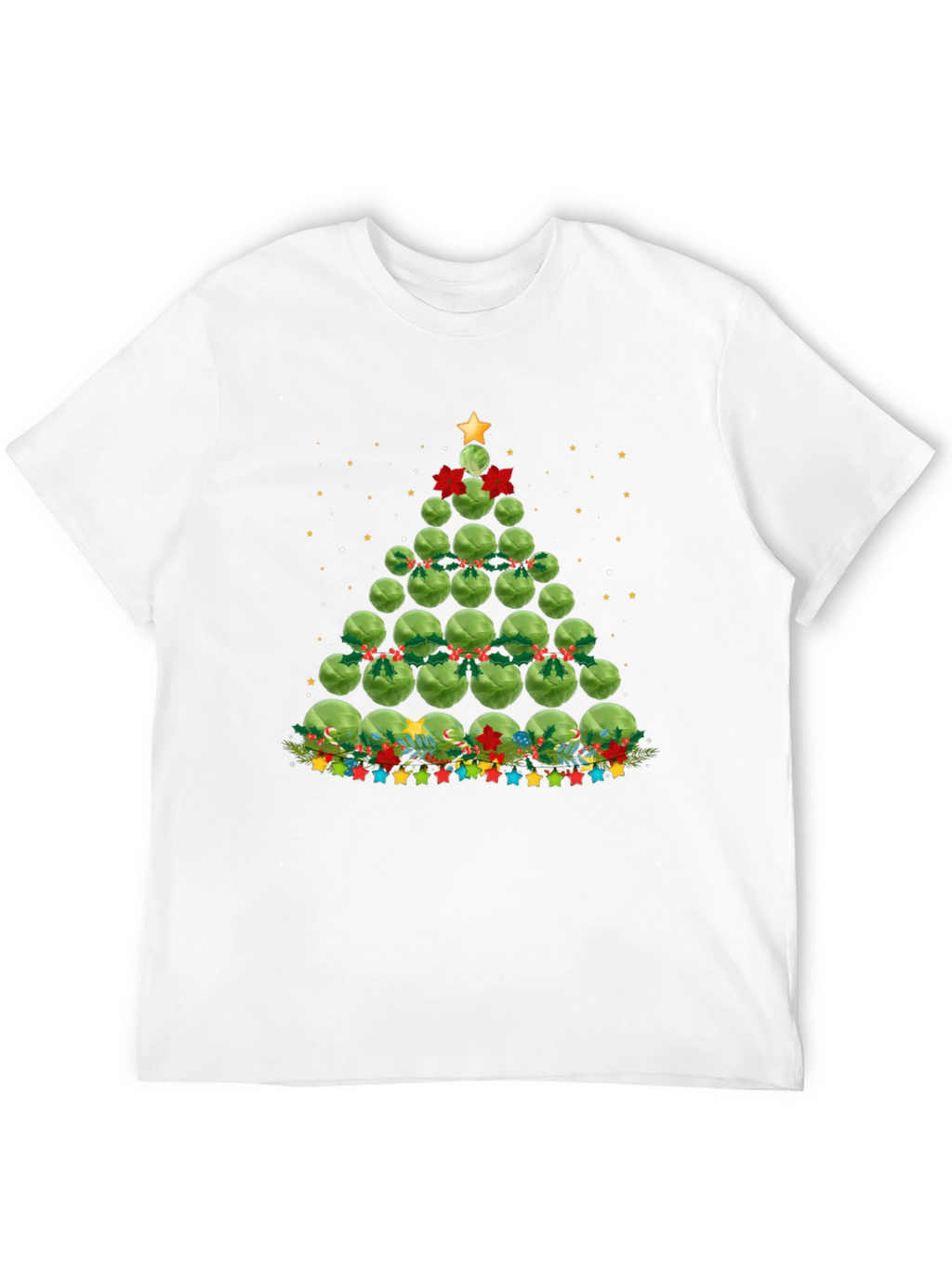 Brussels Sprouts Christmas Tree Holiday T-Shirt