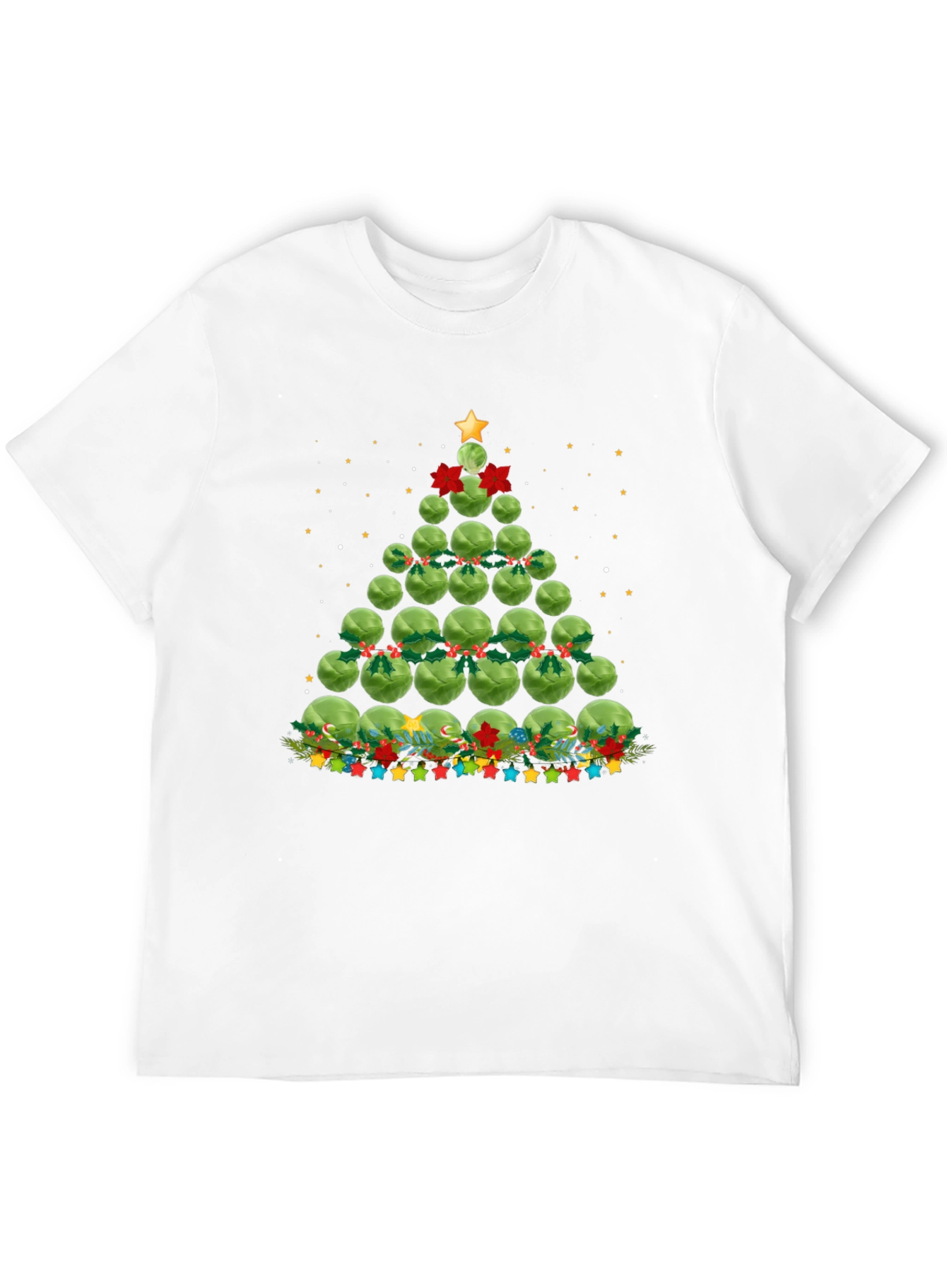 Brussels Sprouts Christmas Tree Holiday T-Shirt