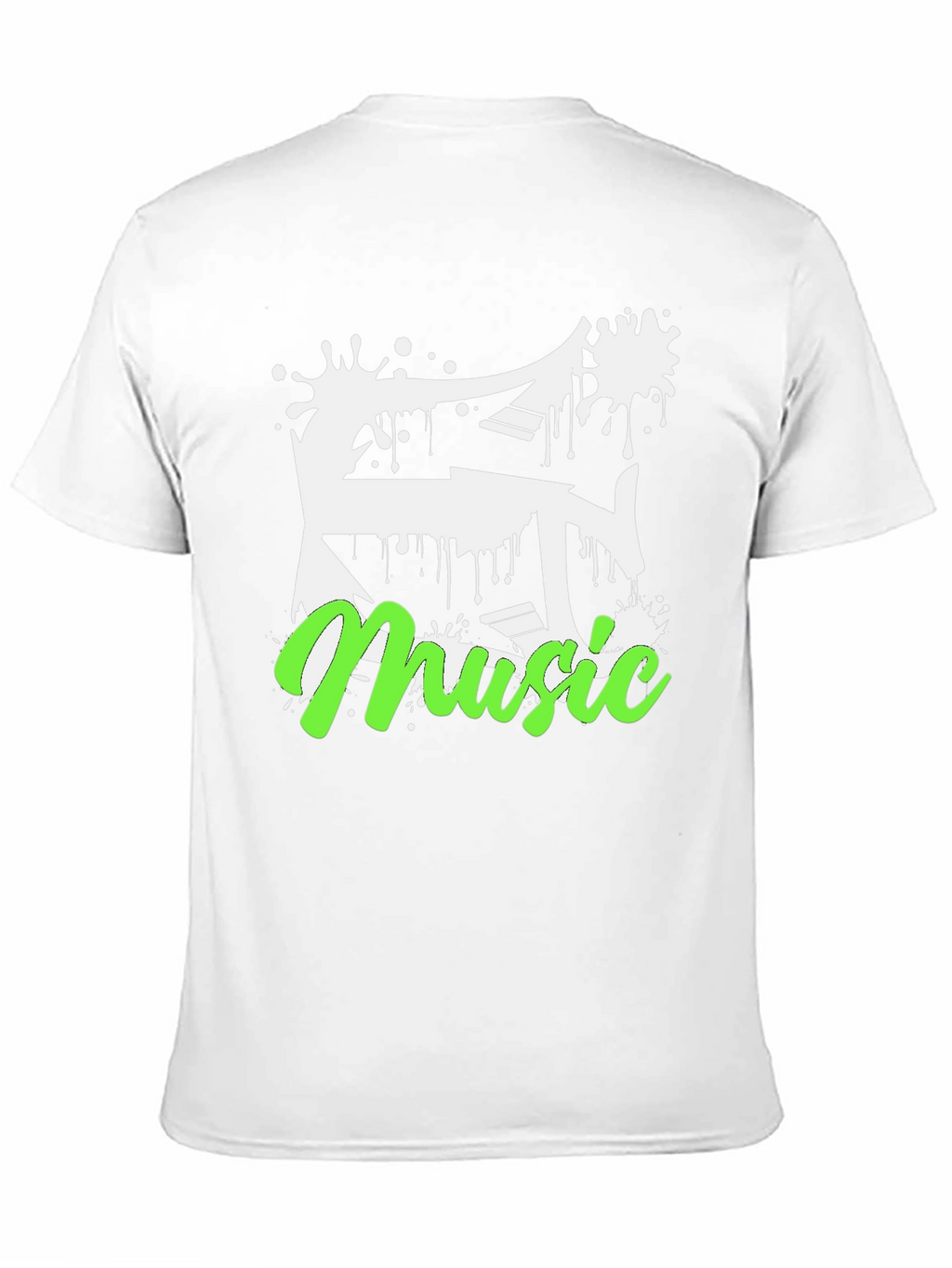 Music Splatter Graphic Black T-Shirt