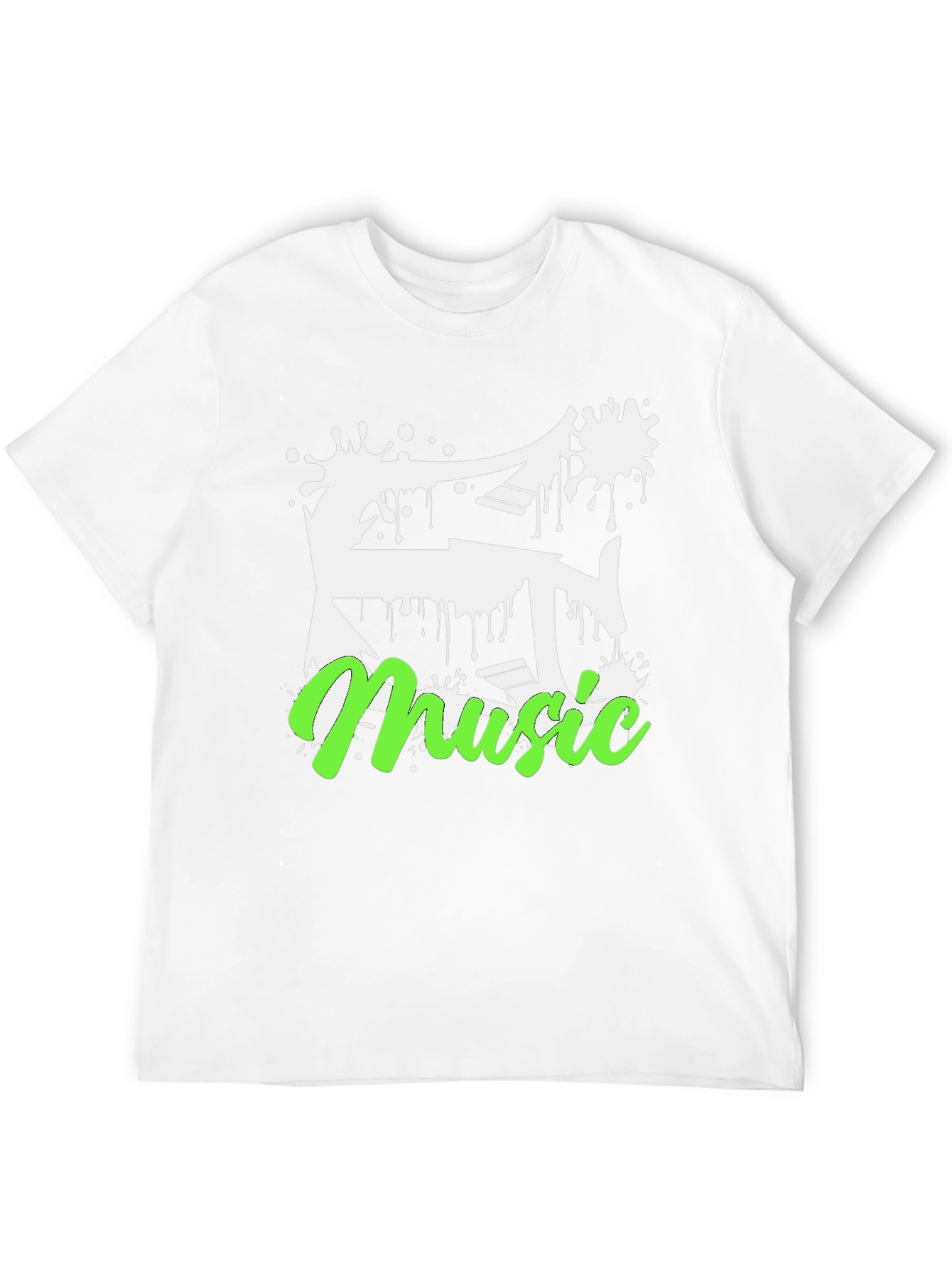 Music Splatter Graphic Black T-Shirt