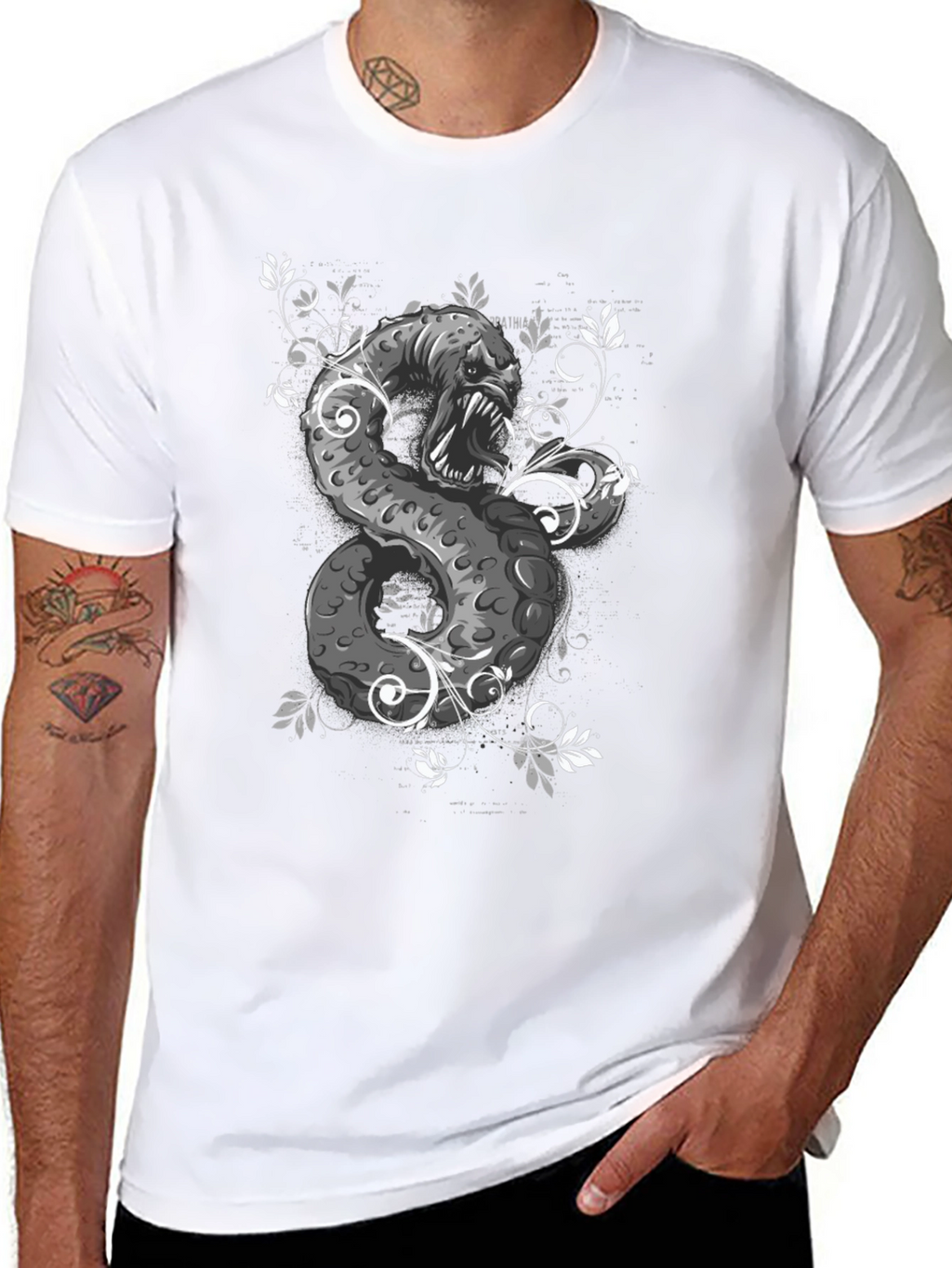 Serpent T-Shirt - Unique Graphic Tee for Men